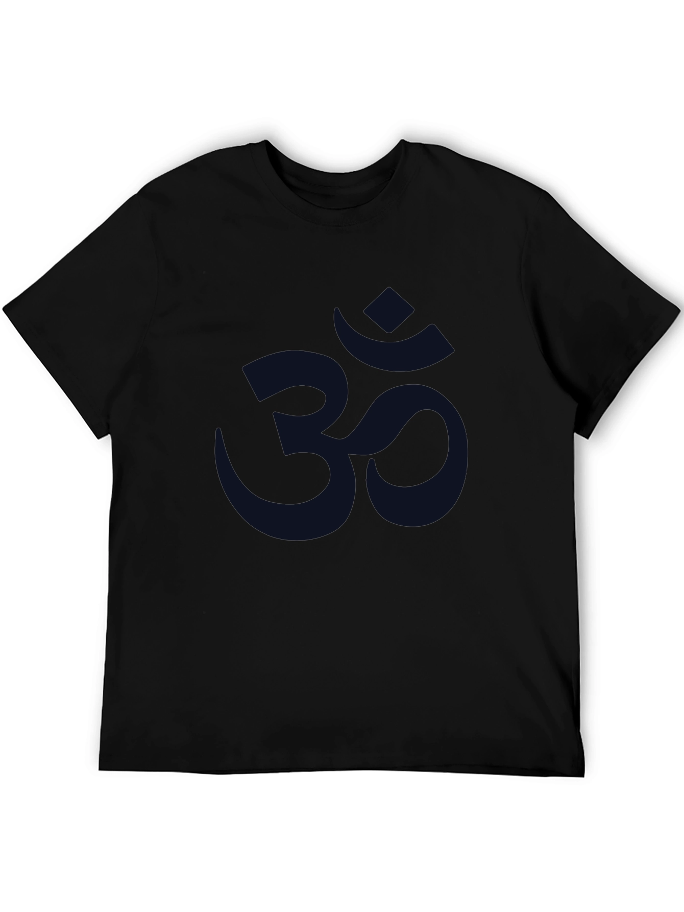 Mens Om Symbol Graphic Print Tee - Black