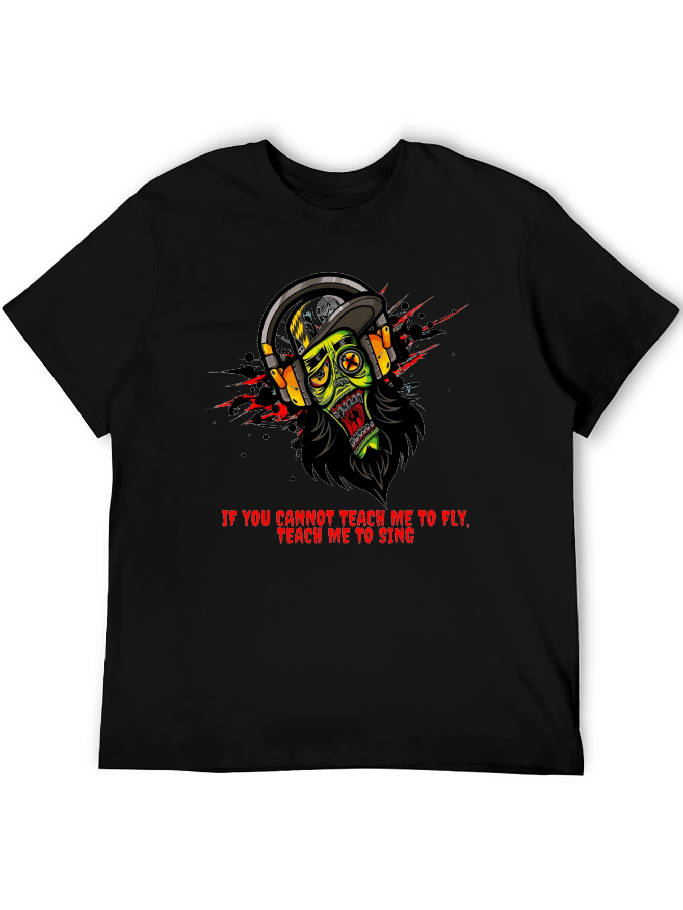 Zombie Headphone Graphic T-Shirt