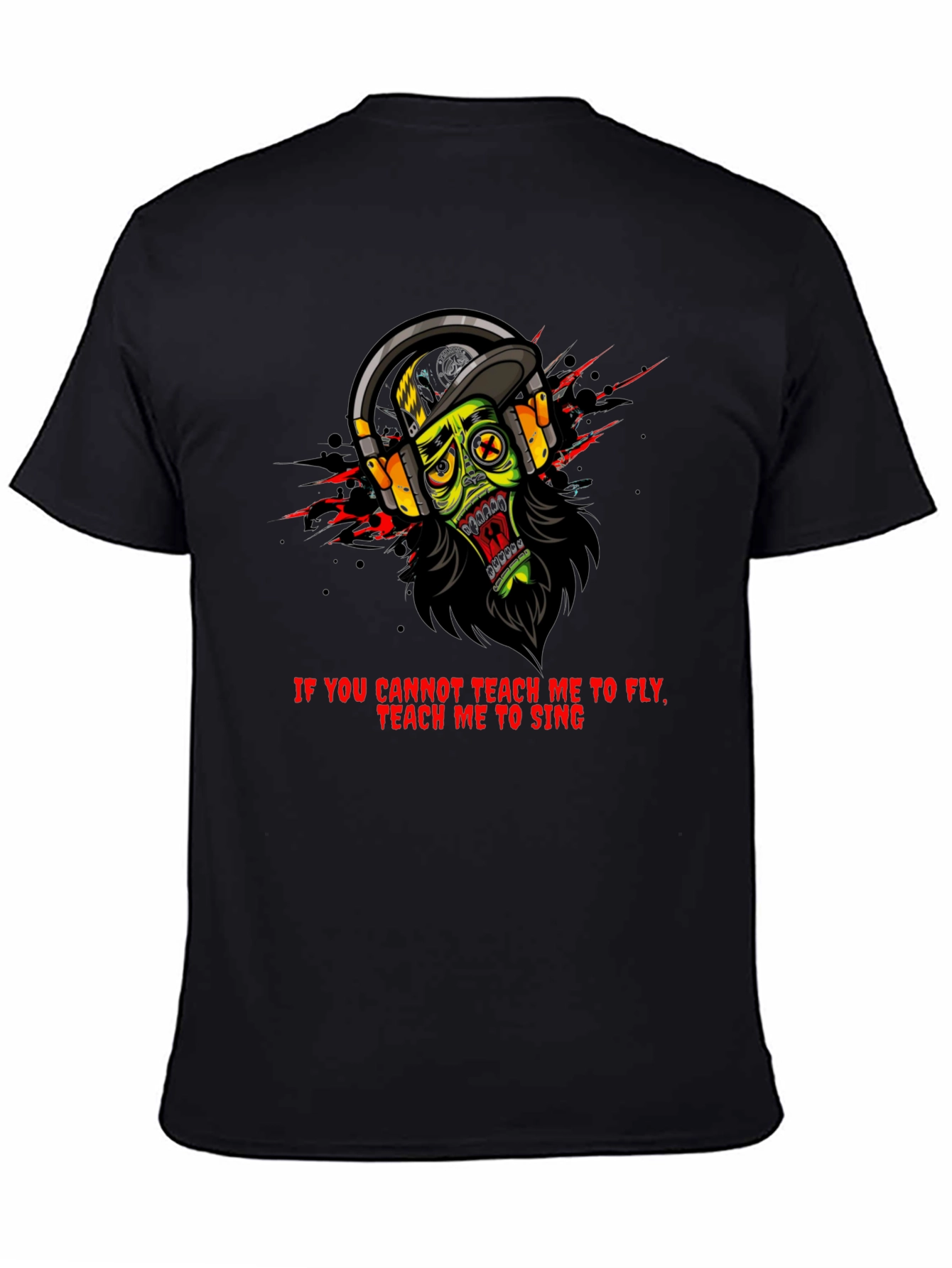 Zombie Headphone Graphic T-Shirt