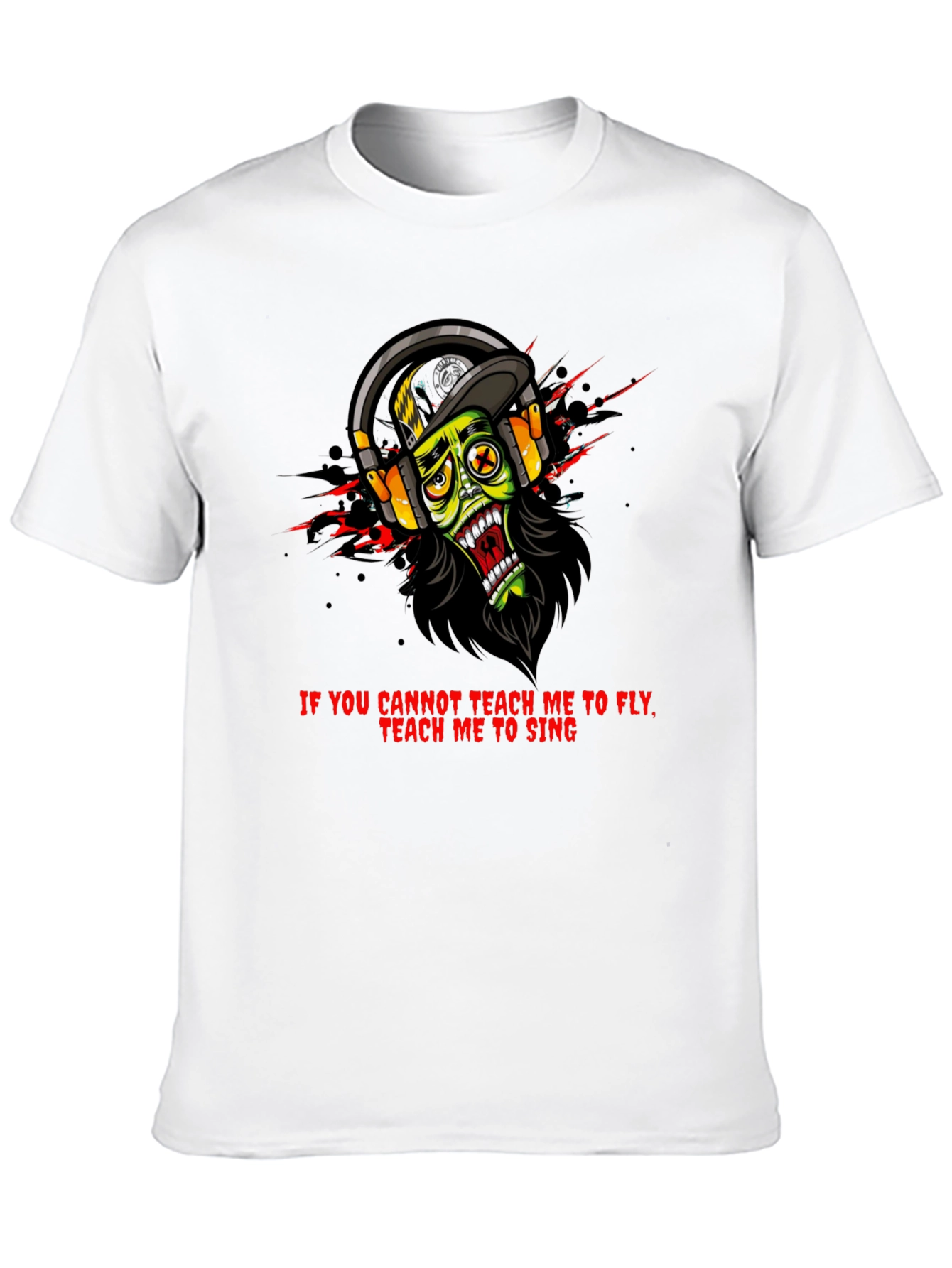 Zombie Headphone Graphic T-Shirt