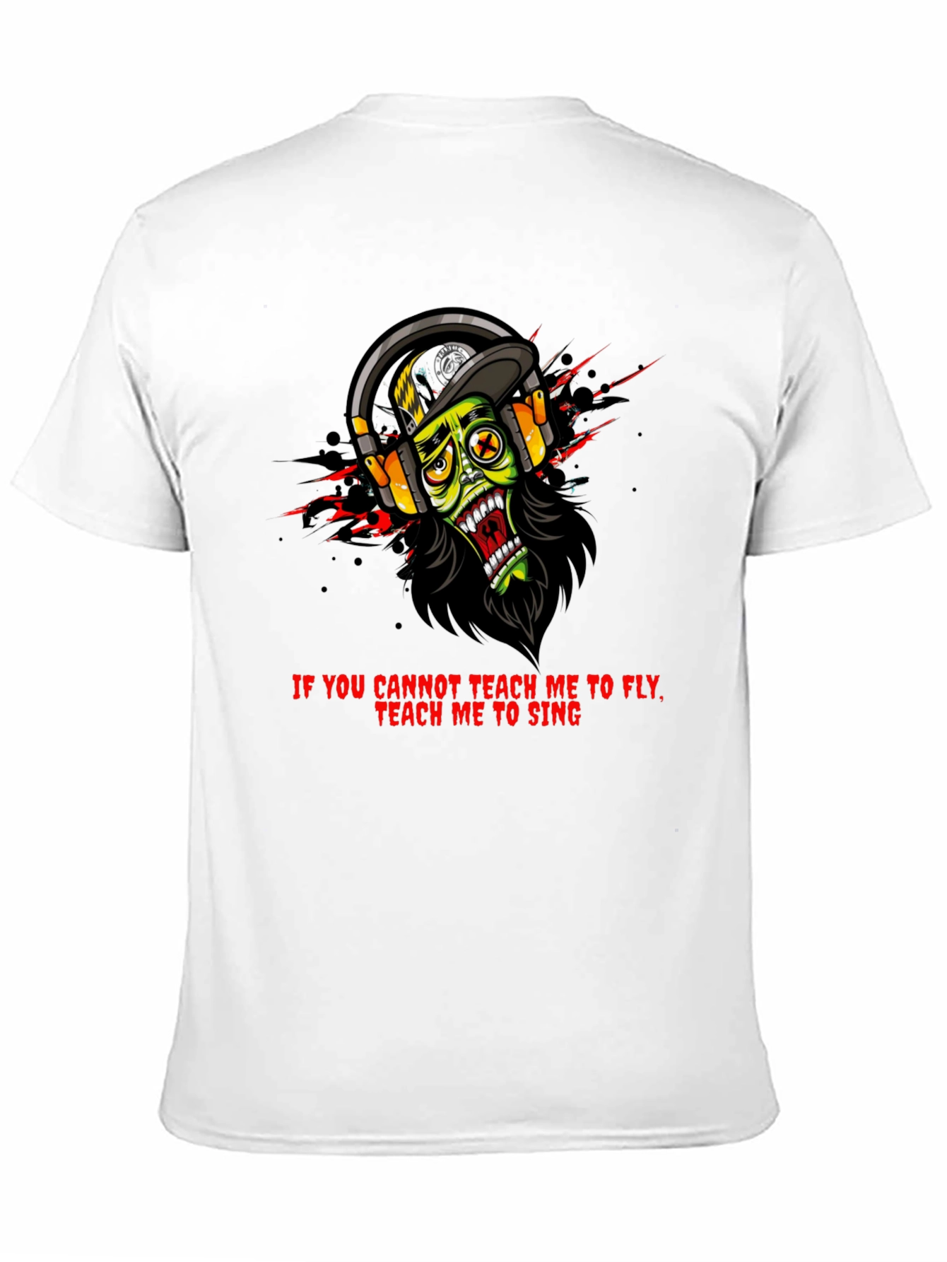 Zombie Headphone Graphic T-Shirt