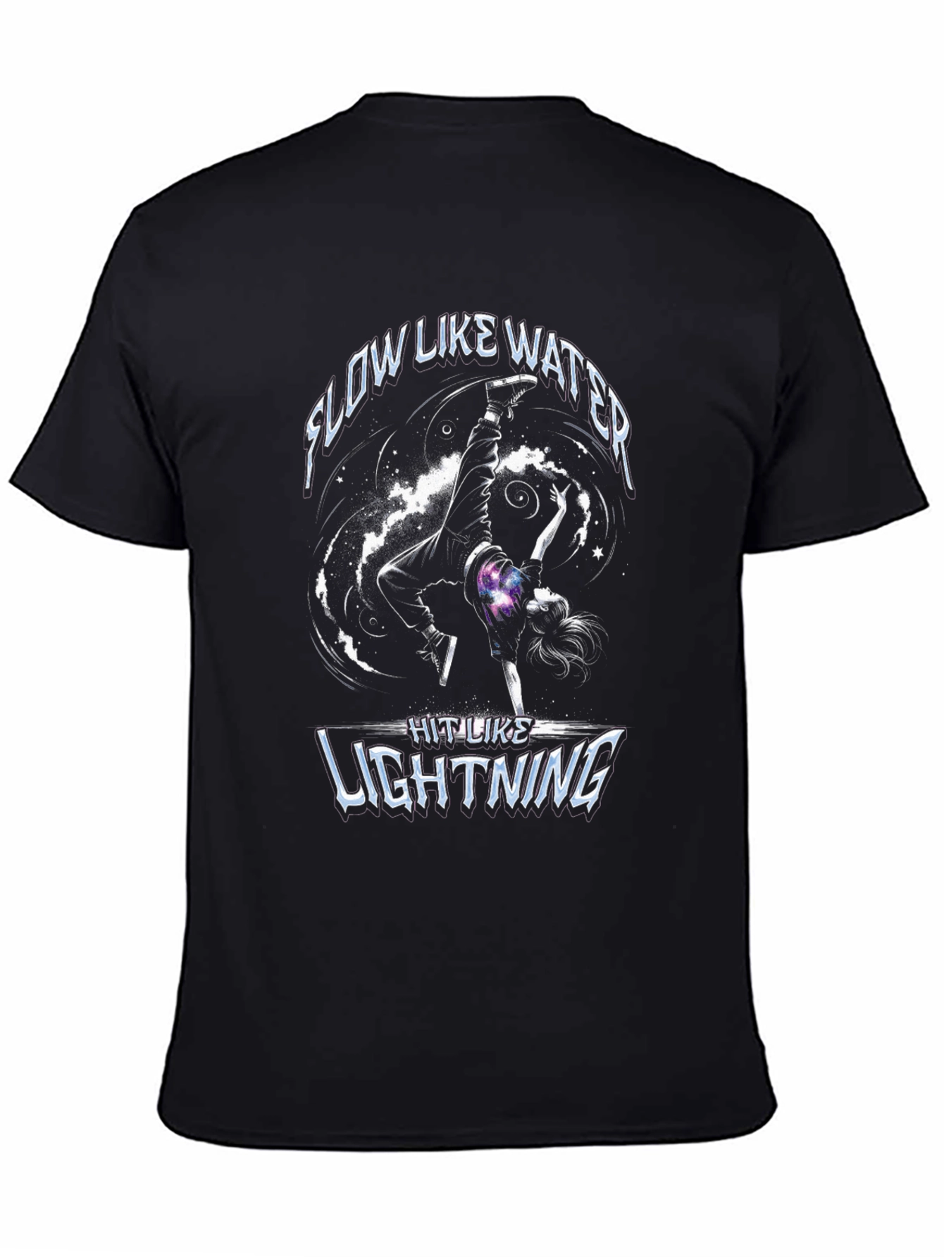 Flow Like Water Lightning Strike Graphic T-Shirt