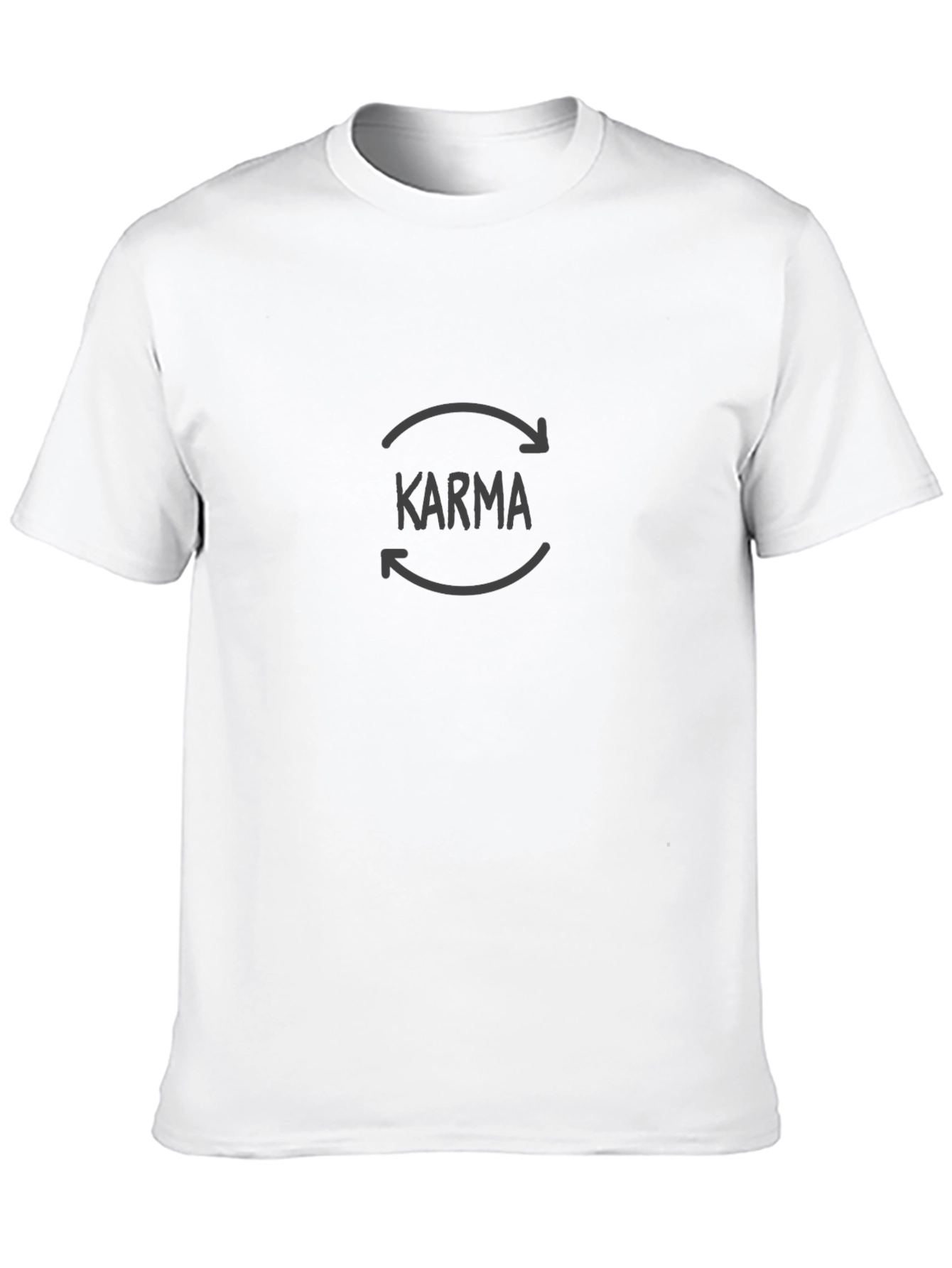 Karma Cycle Graphic Tee - Black Cotton T-Shirt