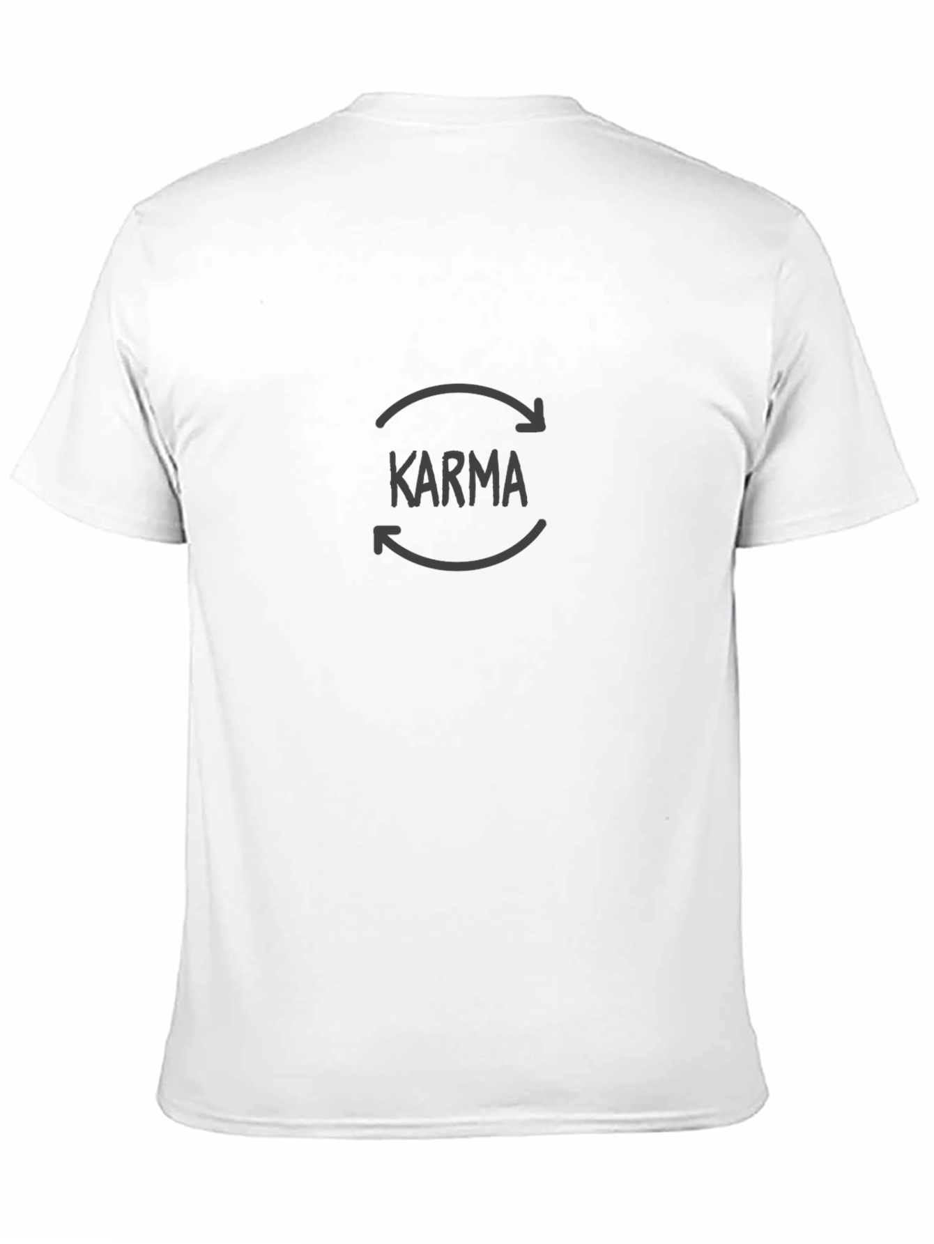 Karma Cycle Graphic Tee - Black Cotton T-Shirt