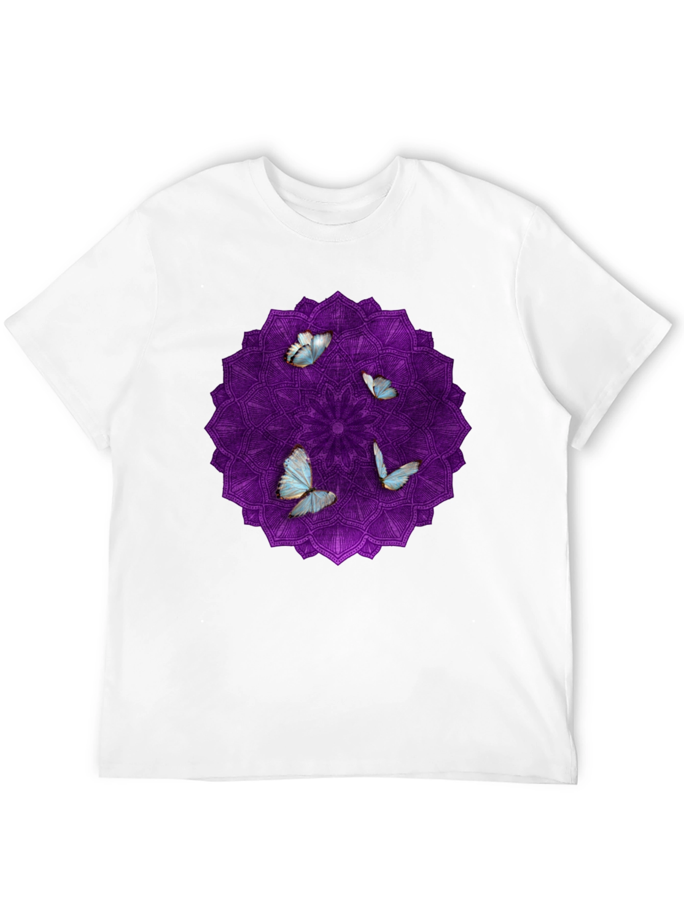 Butterfly Mandala Black T-Shirt