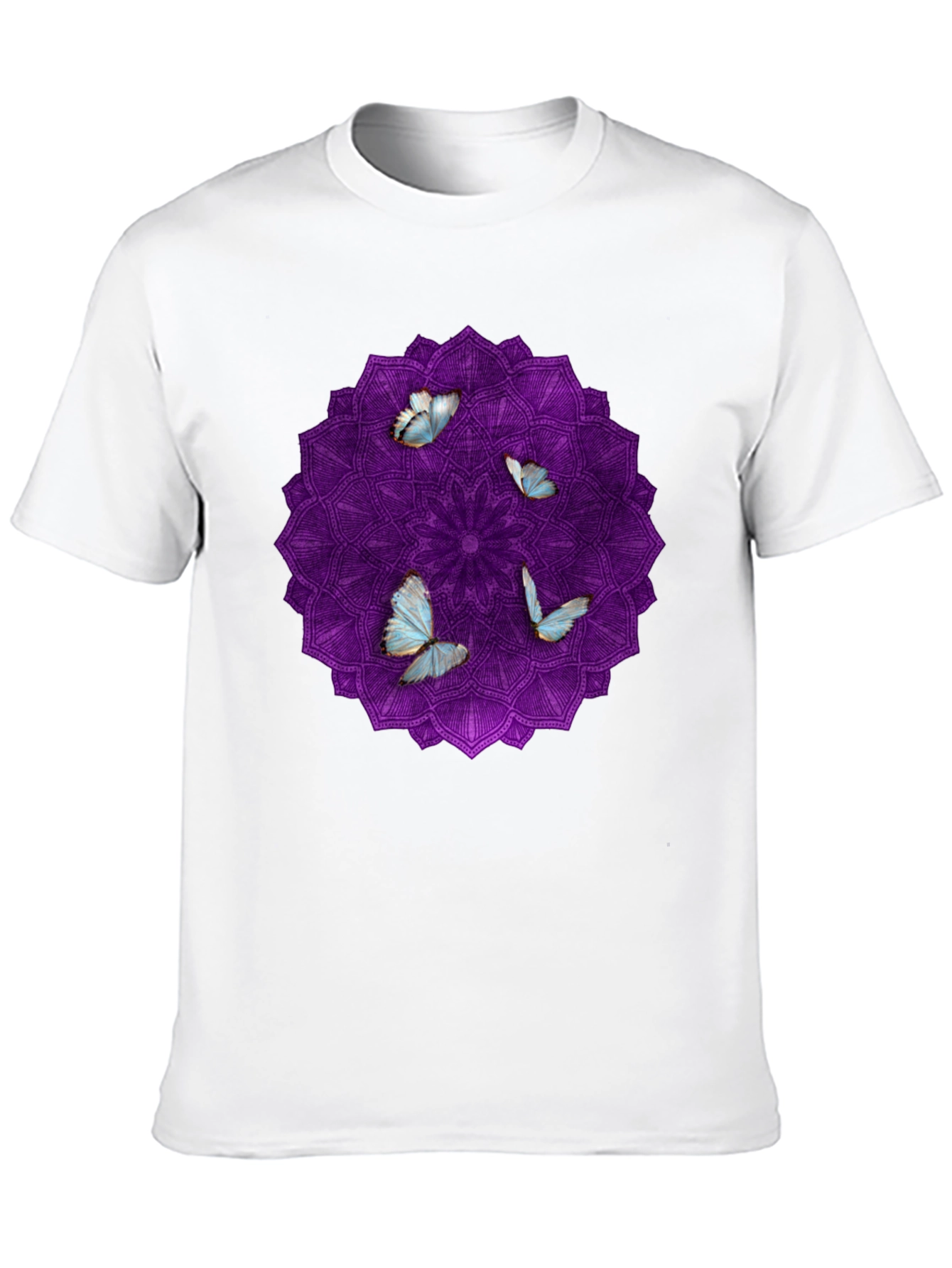 Butterfly Mandala Black T-Shirt