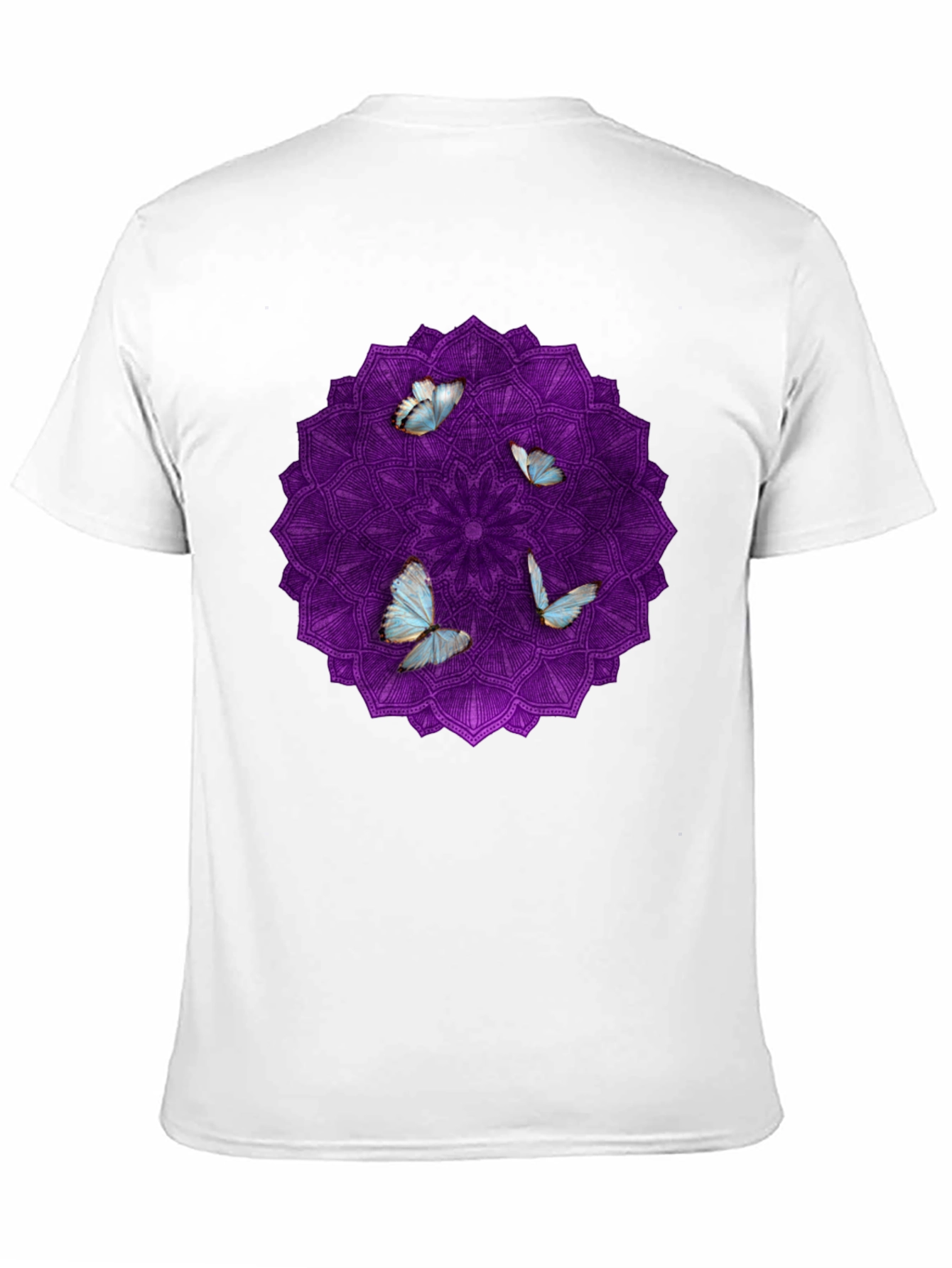 Butterfly Mandala Black T-Shirt