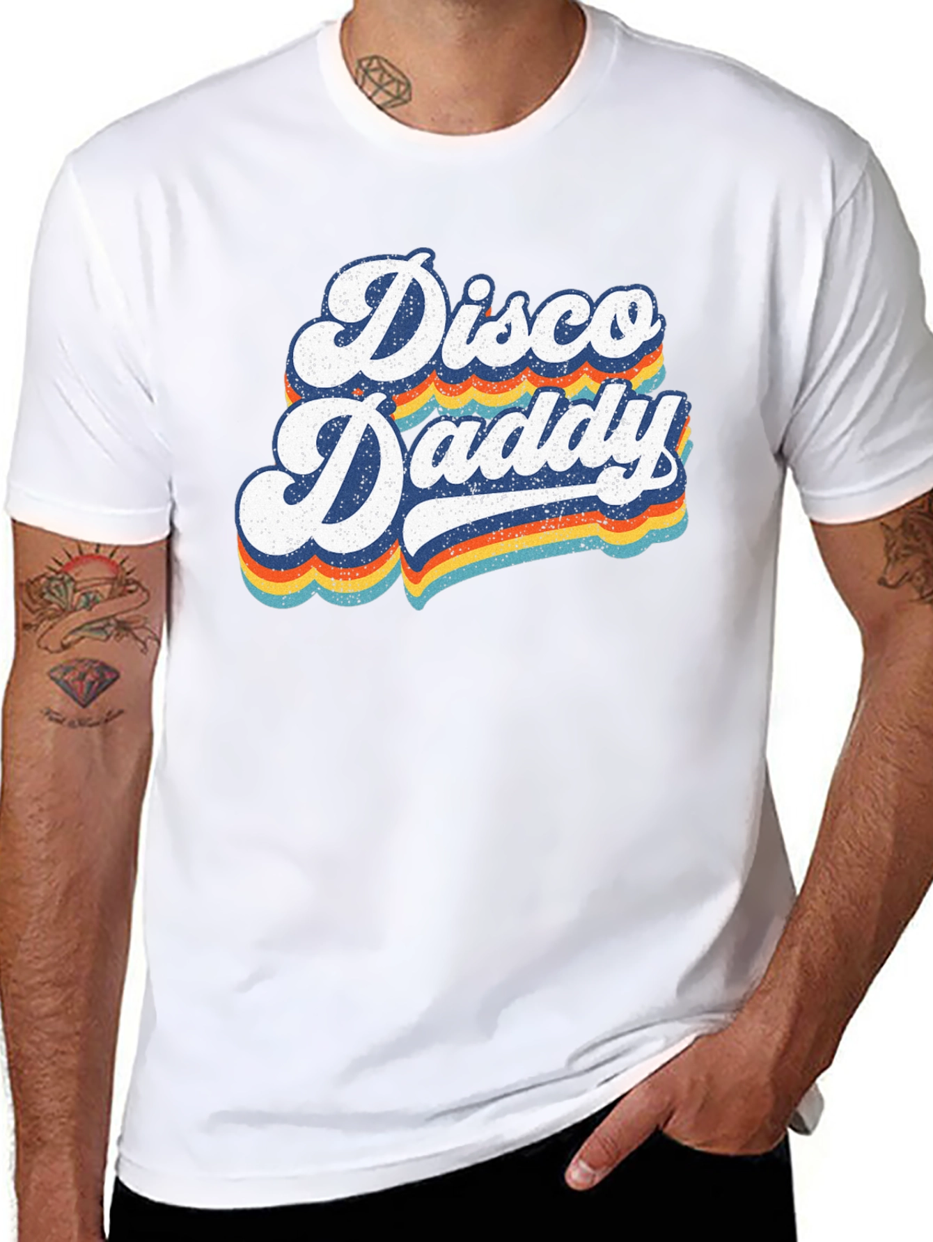 Disco Daddy Retro Graphic T-Shirt - Black