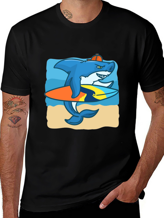Surfing Shark Graphic Tee