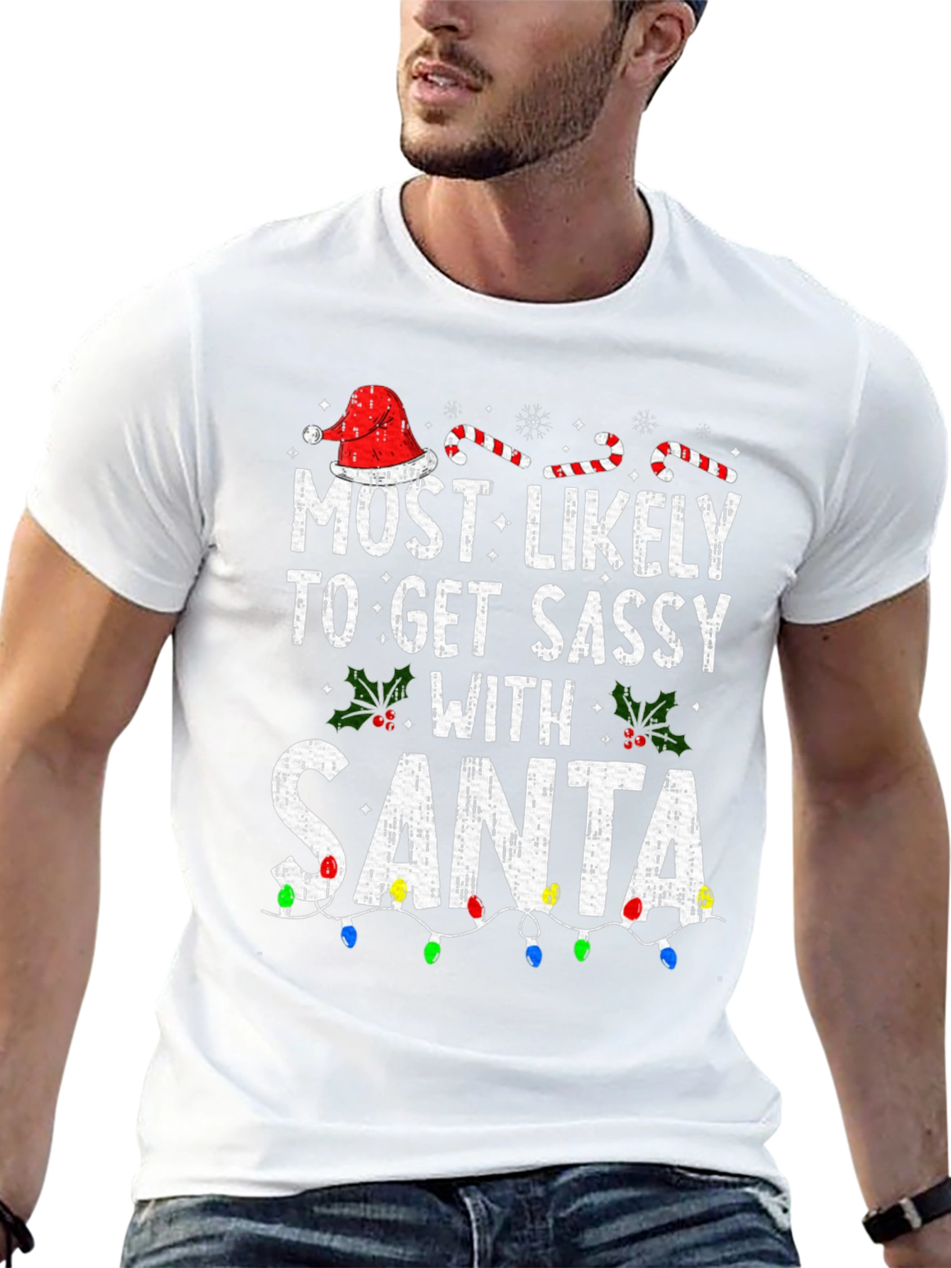 Sassy Santa Christmas T-Shirt
