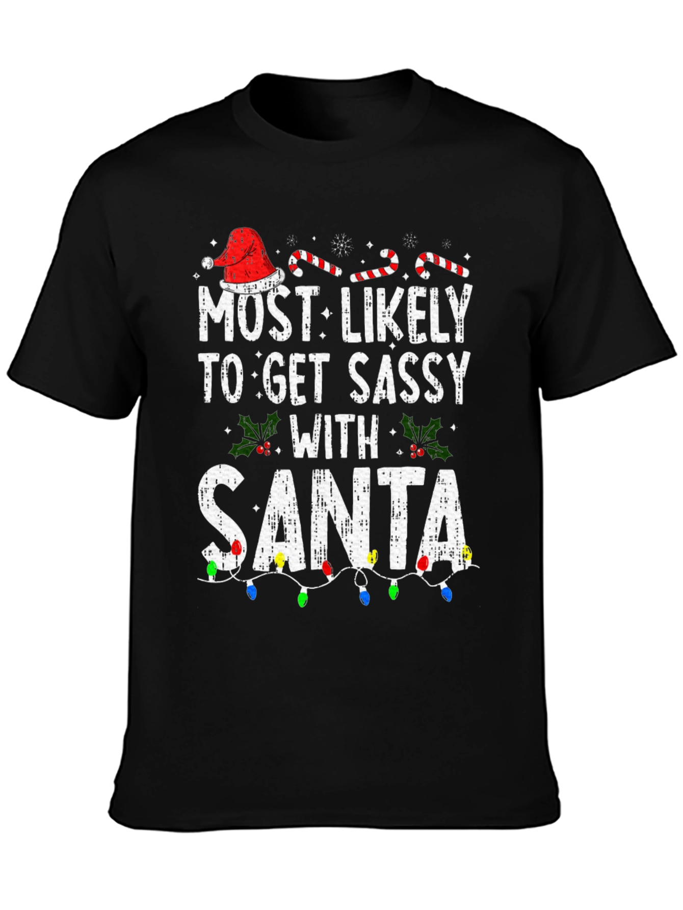 Sassy Santa Christmas T-Shirt