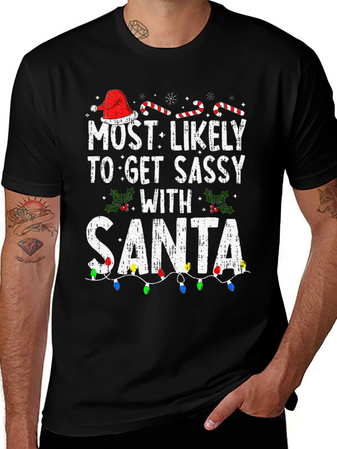 Sassy Santa Christmas T-Shirt