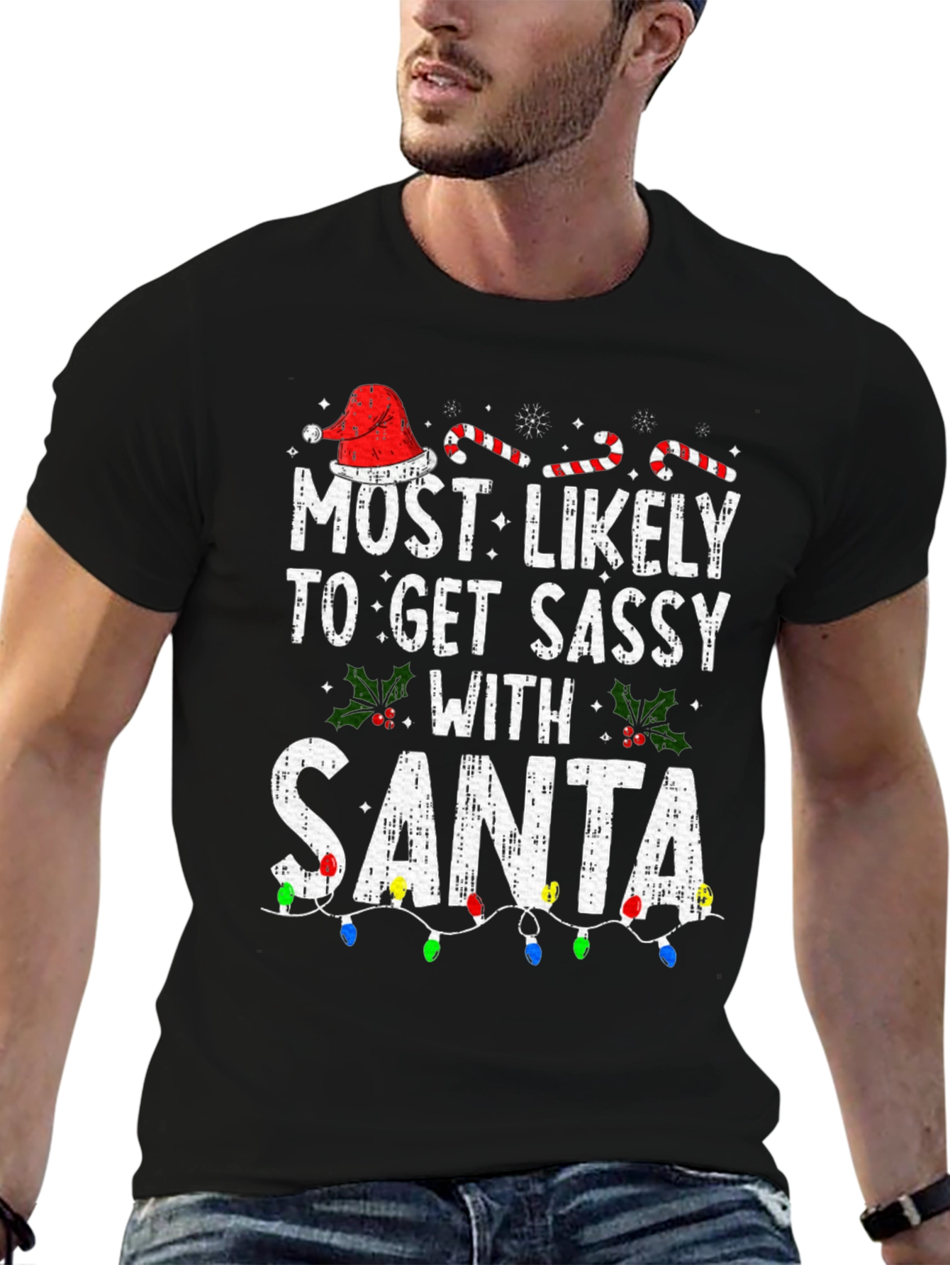 Sassy Santa Christmas T-Shirt