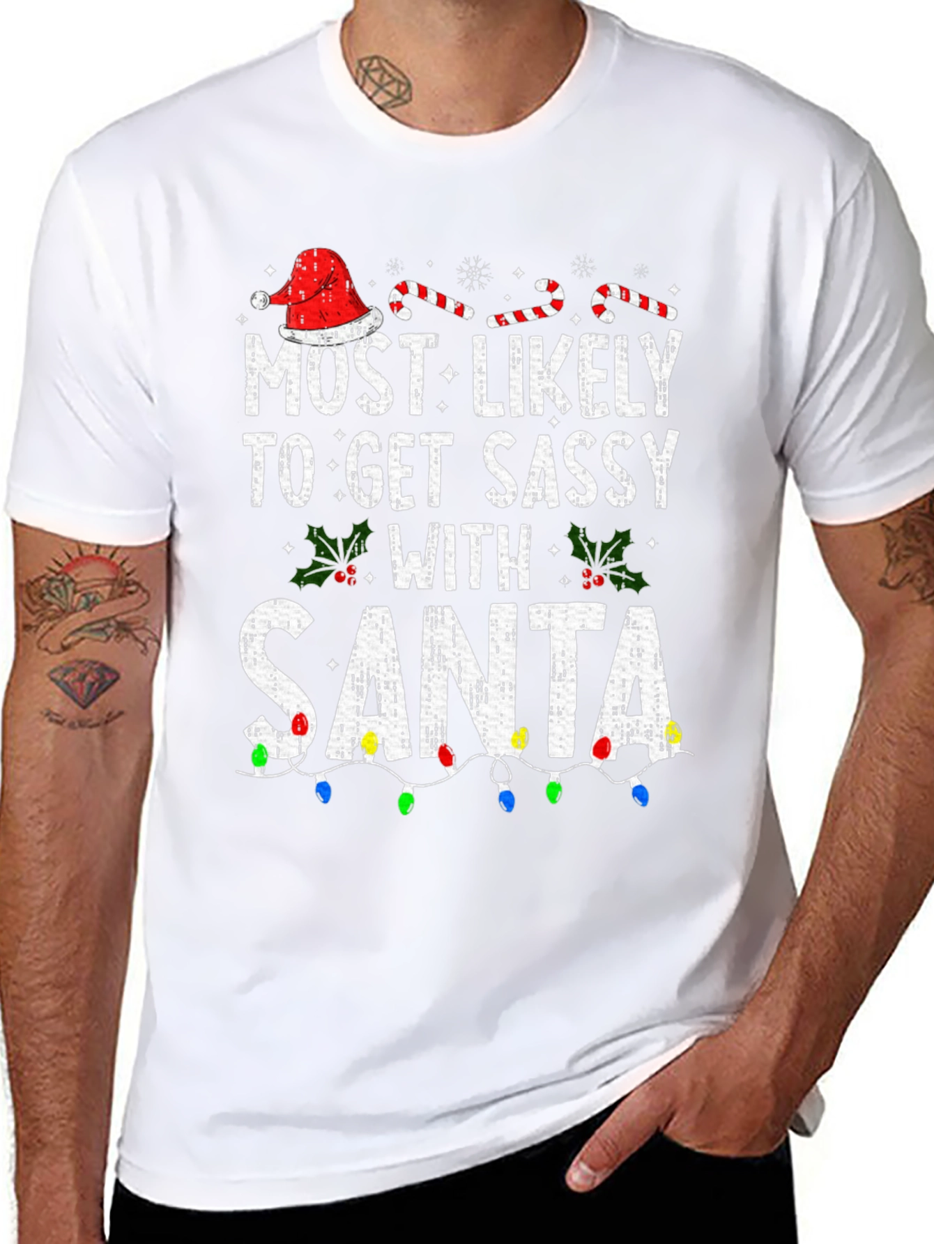 Sassy Santa Christmas T-Shirt