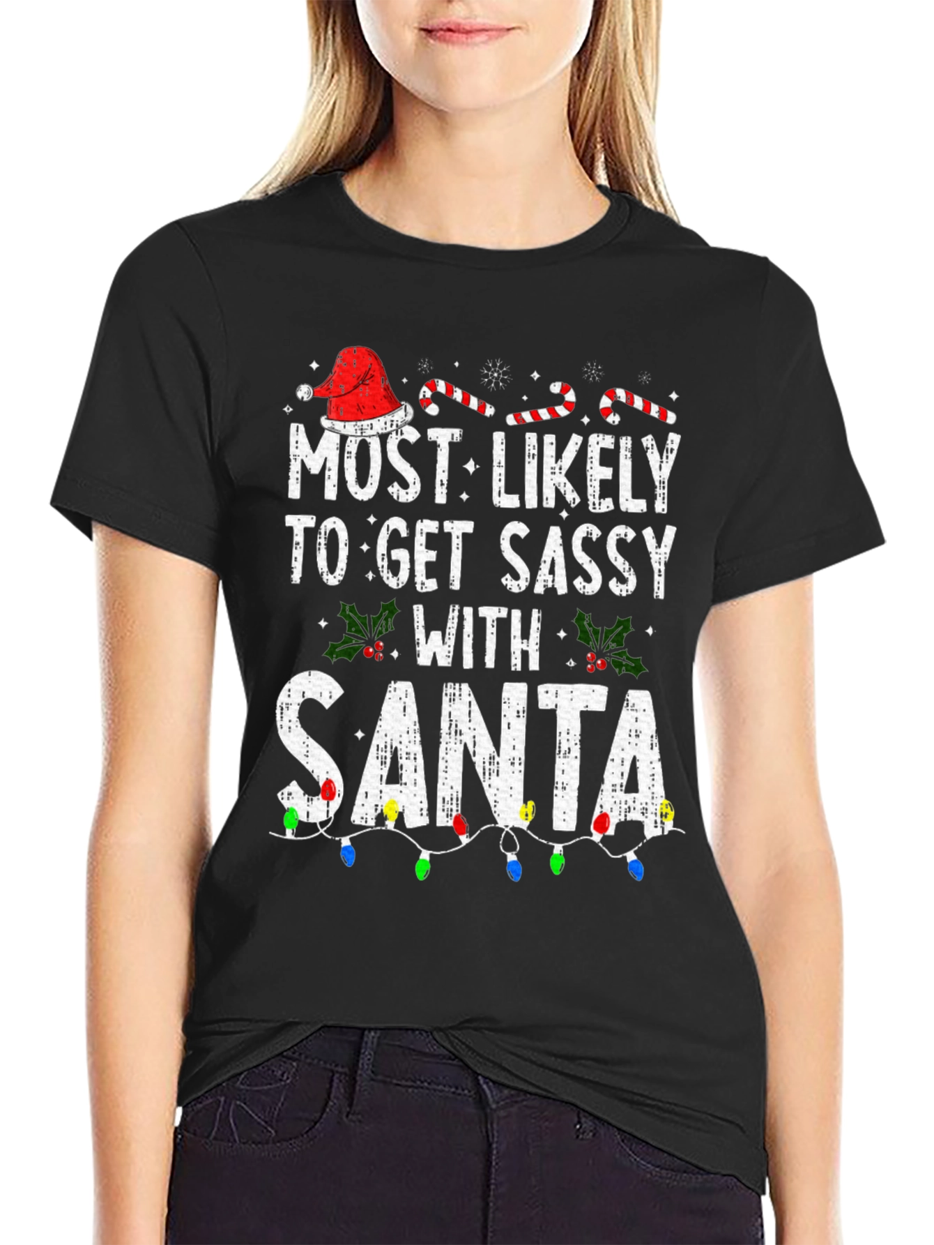 Sassy Santa Christmas T-Shirt
