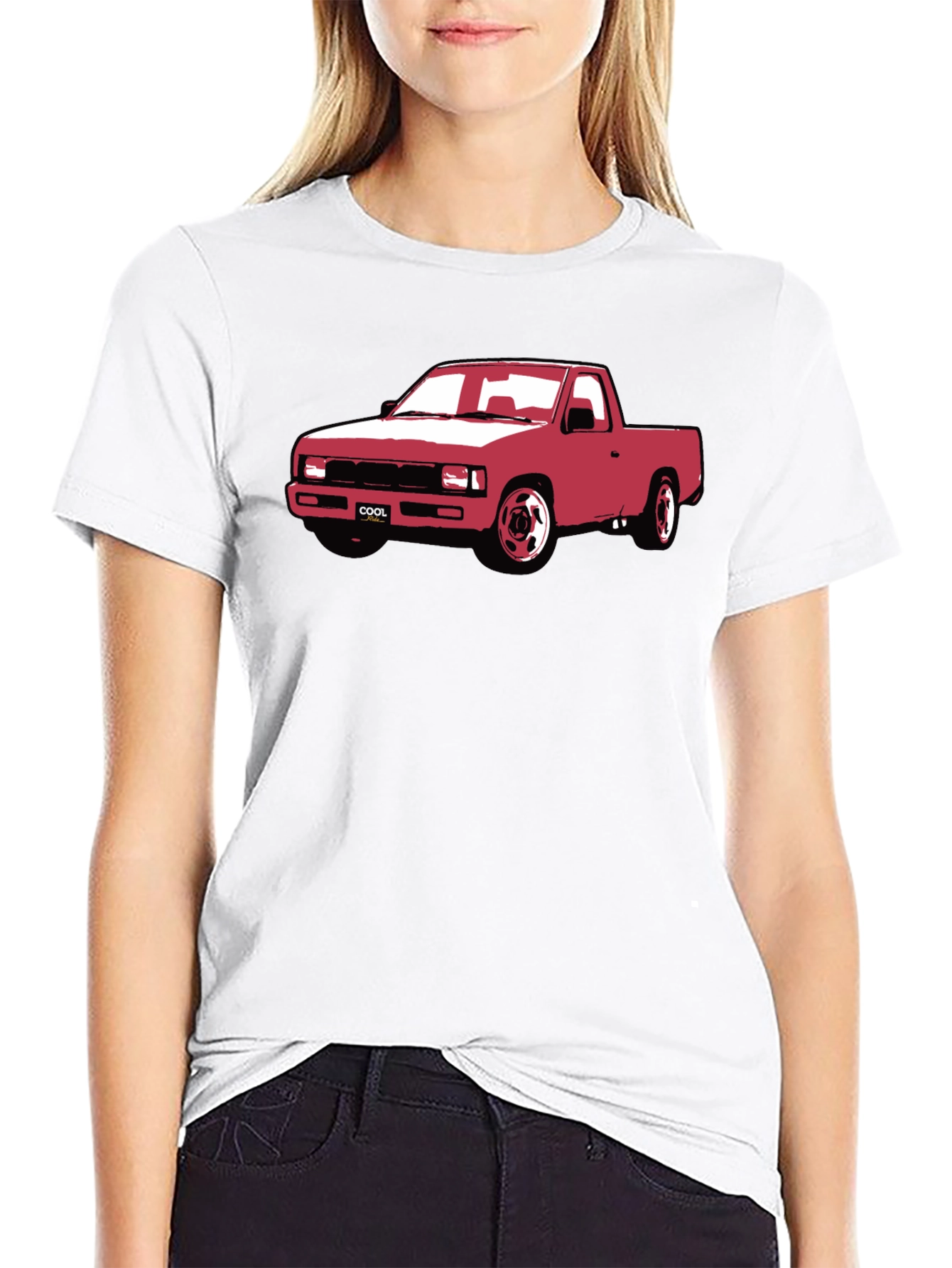Cool Car Graphic T-Shirt - Black Crew Neck Tee