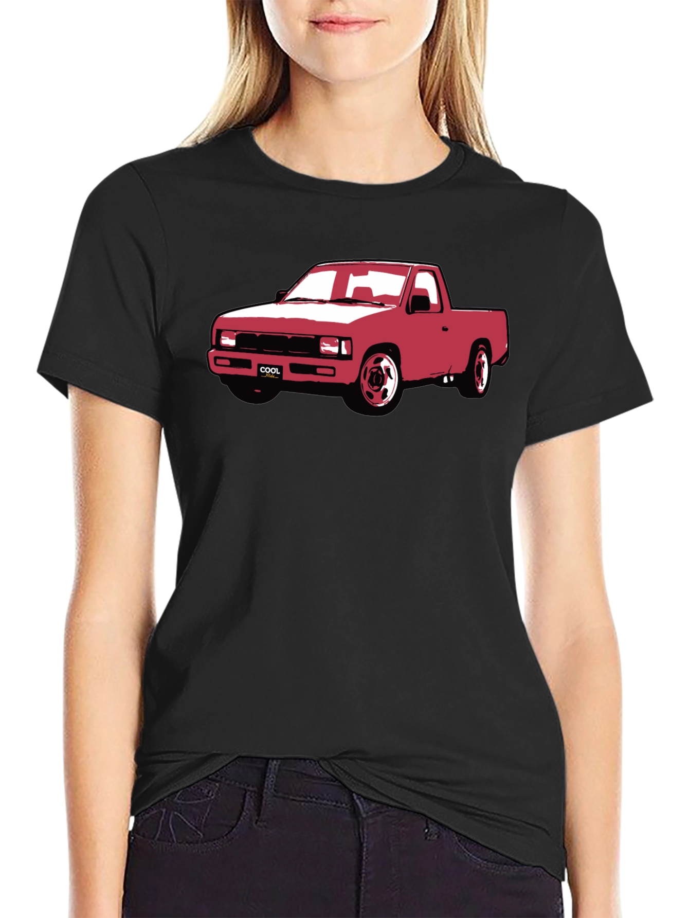 Cool Car Graphic T-Shirt - Black Crew Neck Tee