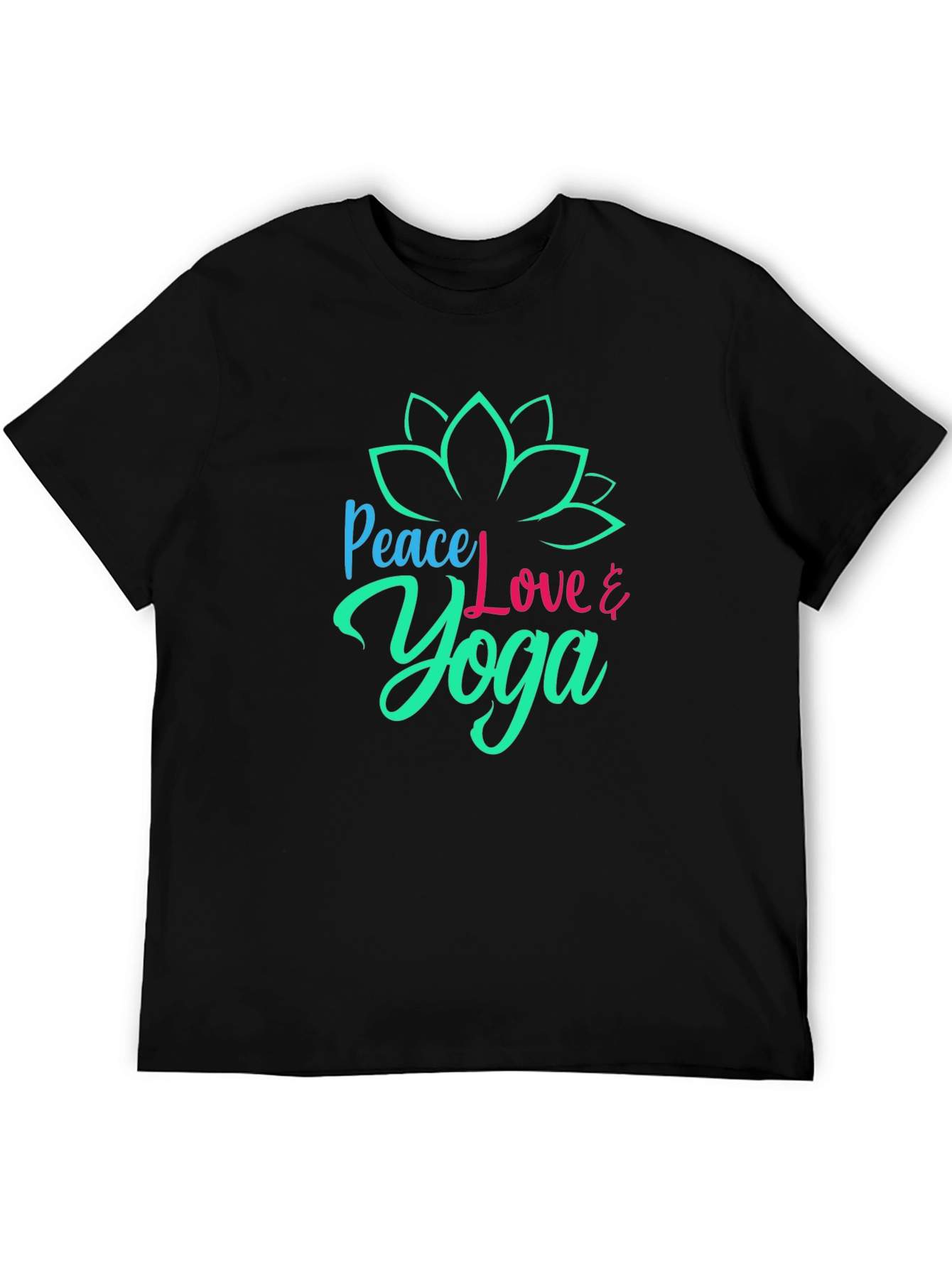 Peace Love & Yoga T-Shirt - Black