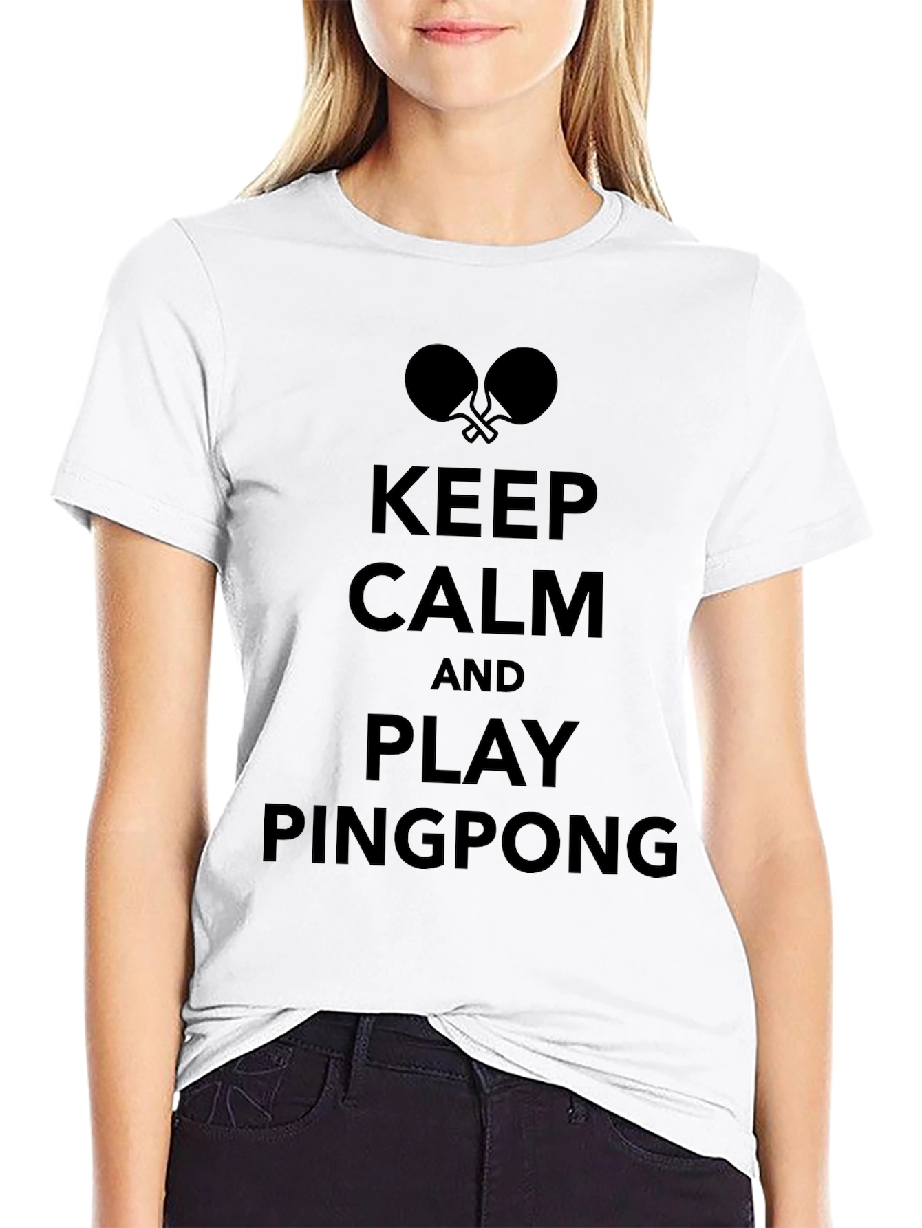 Keep Calm Play Pingpong Graphic Tee