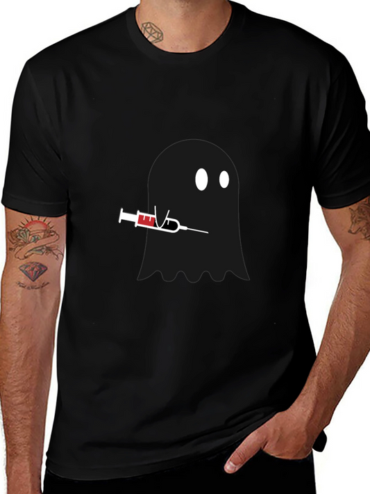 Ghostly Injection T-Shirt - Black Unique Design