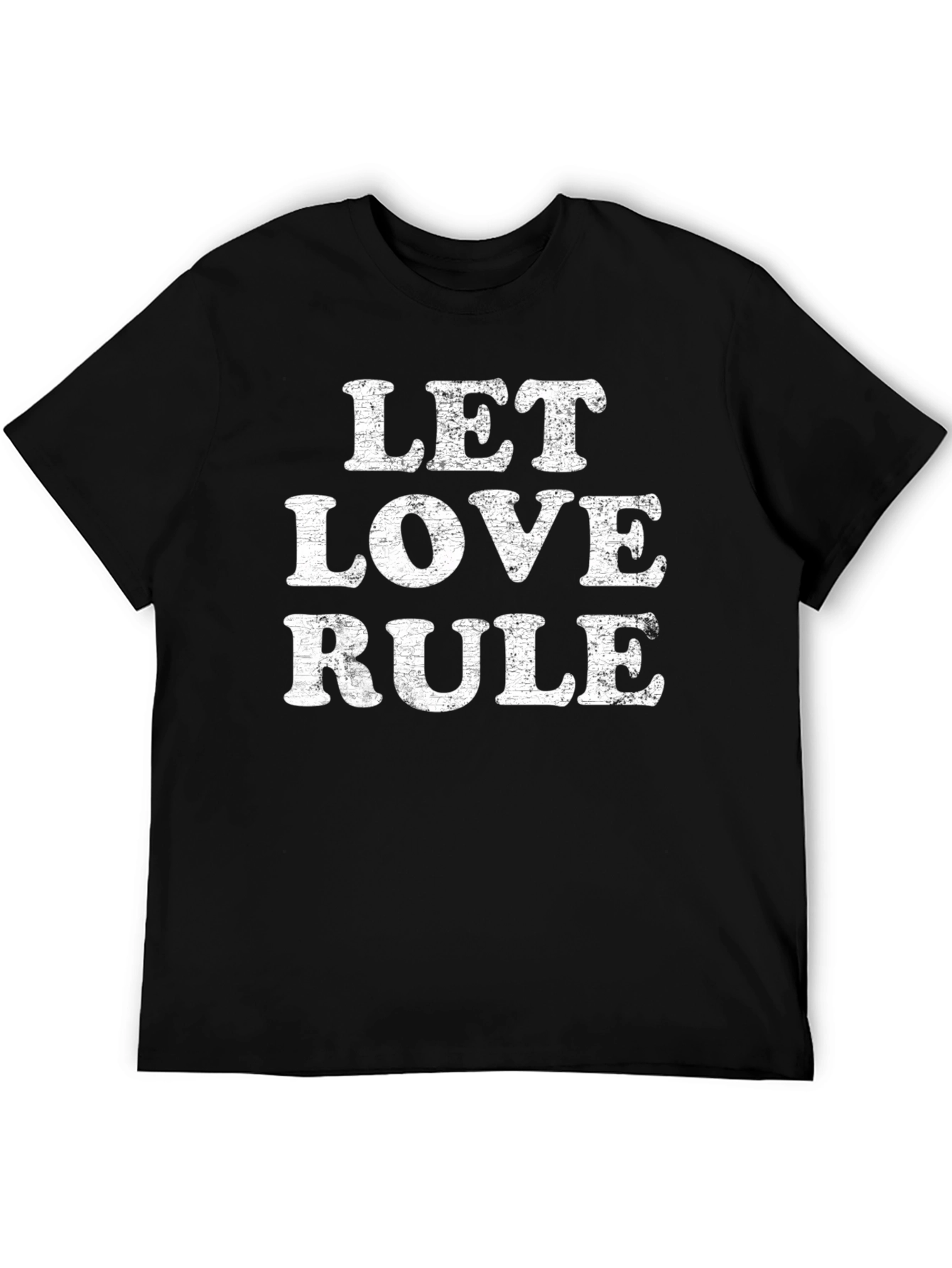 Let Love Rule T-Shirt - Black Graphic Tee