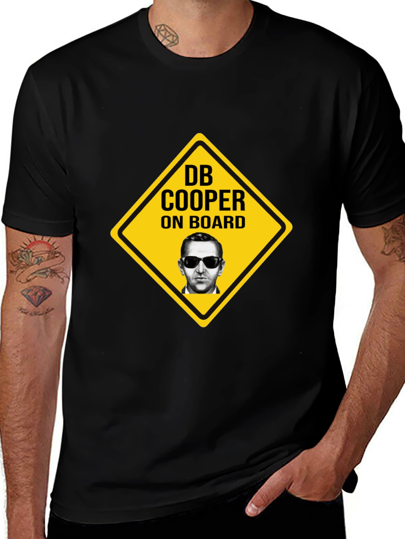 DB Cooper On Board Novelty Graphic T-Shirt