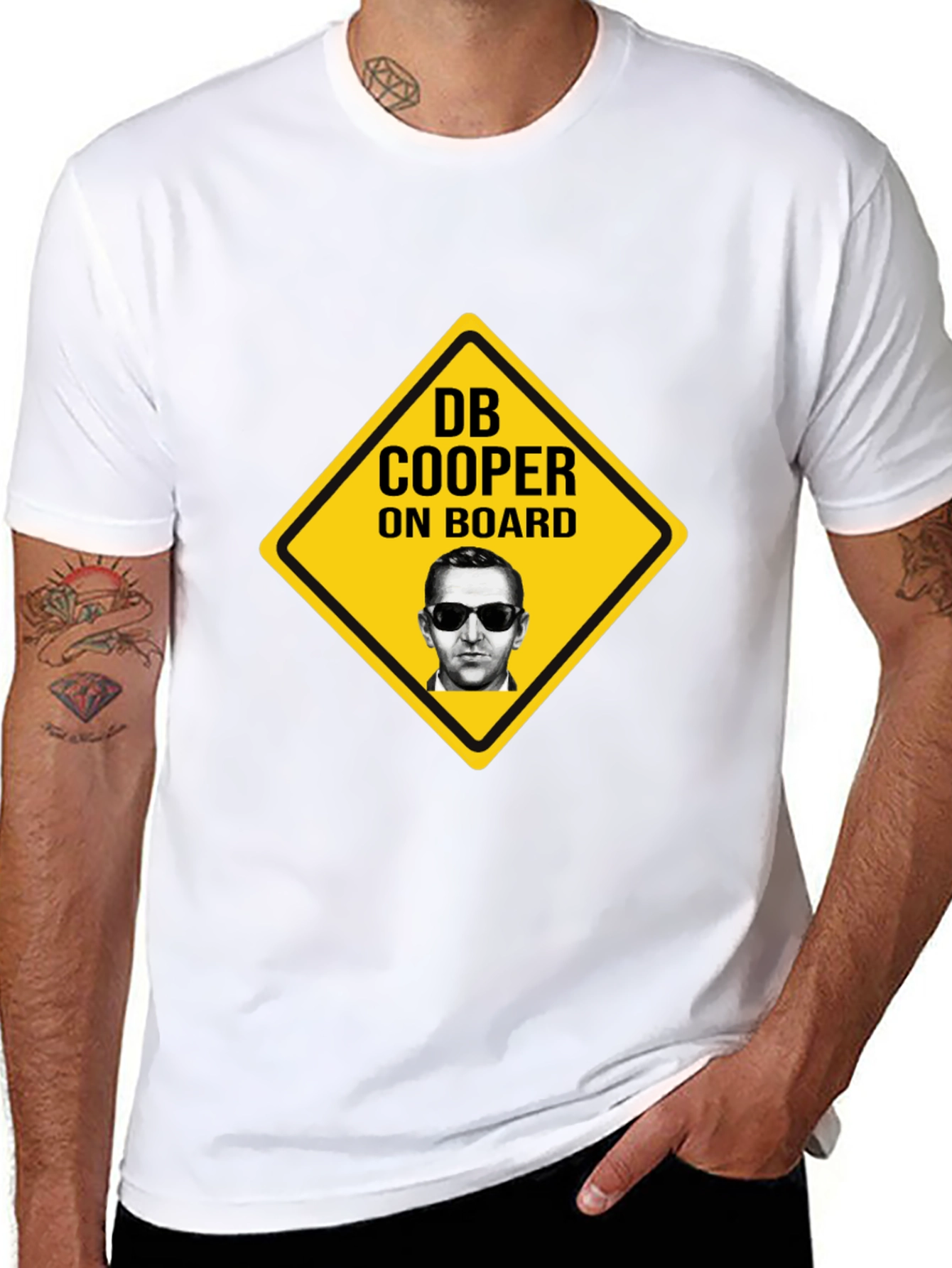 DB Cooper On Board Novelty Graphic T-Shirt