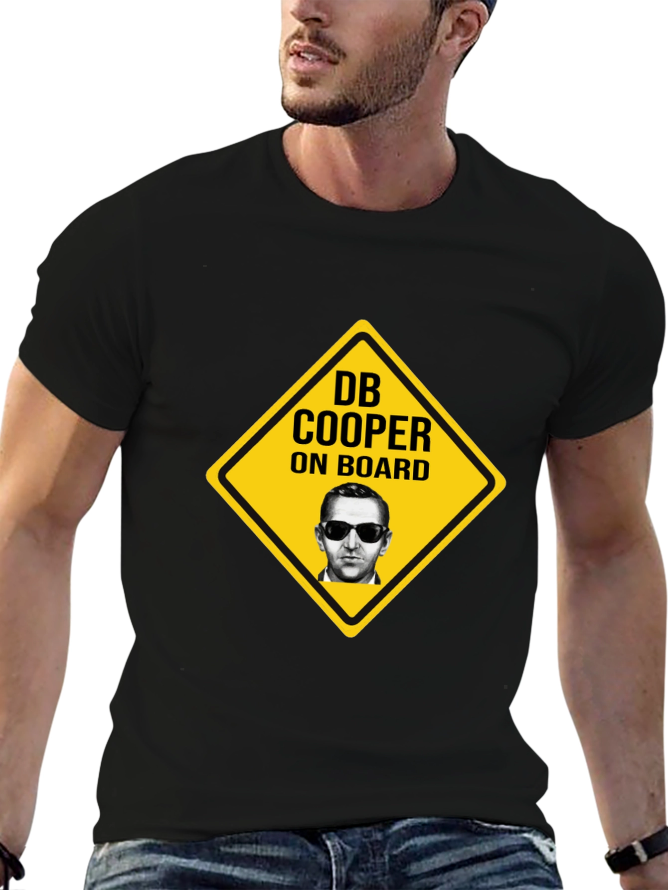 DB Cooper On Board Novelty Graphic T-Shirt