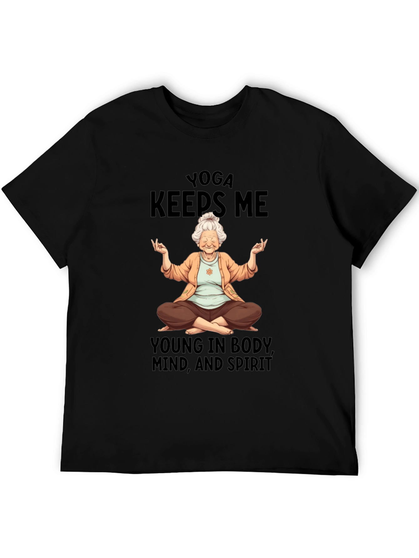 Yoga Keeps Me Young Graphic T-Shirt