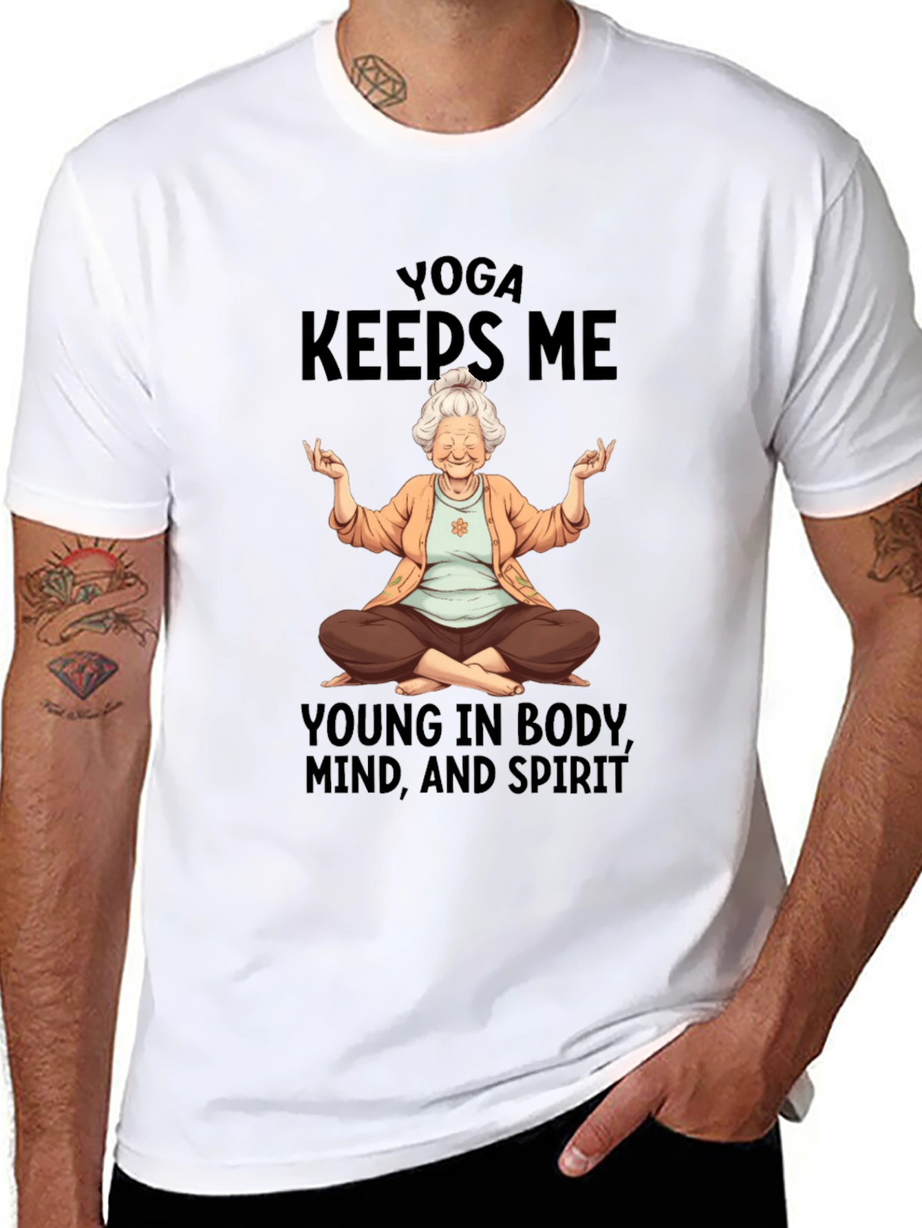 Yoga Keeps Me Young Graphic T-Shirt