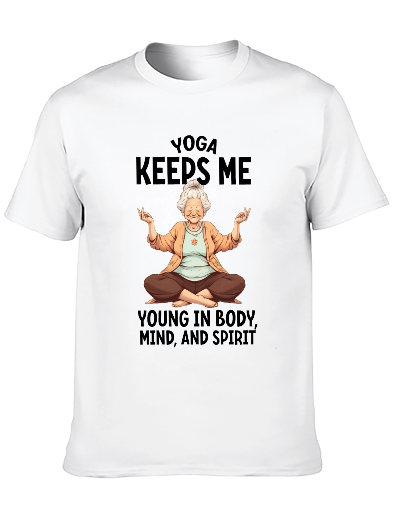 Yoga Keeps Me Young Graphic T-Shirt