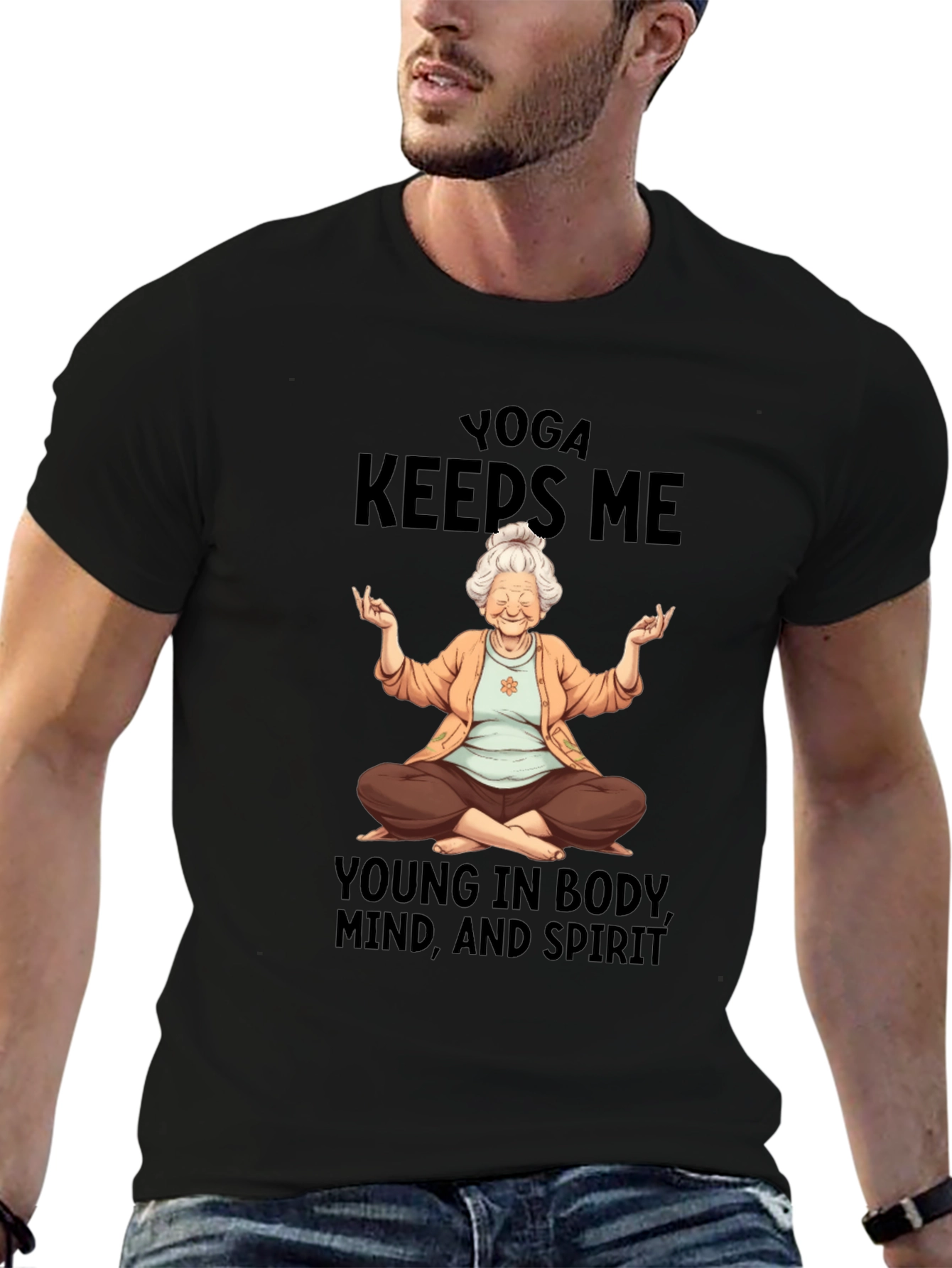 Yoga Keeps Me Young Graphic T-Shirt