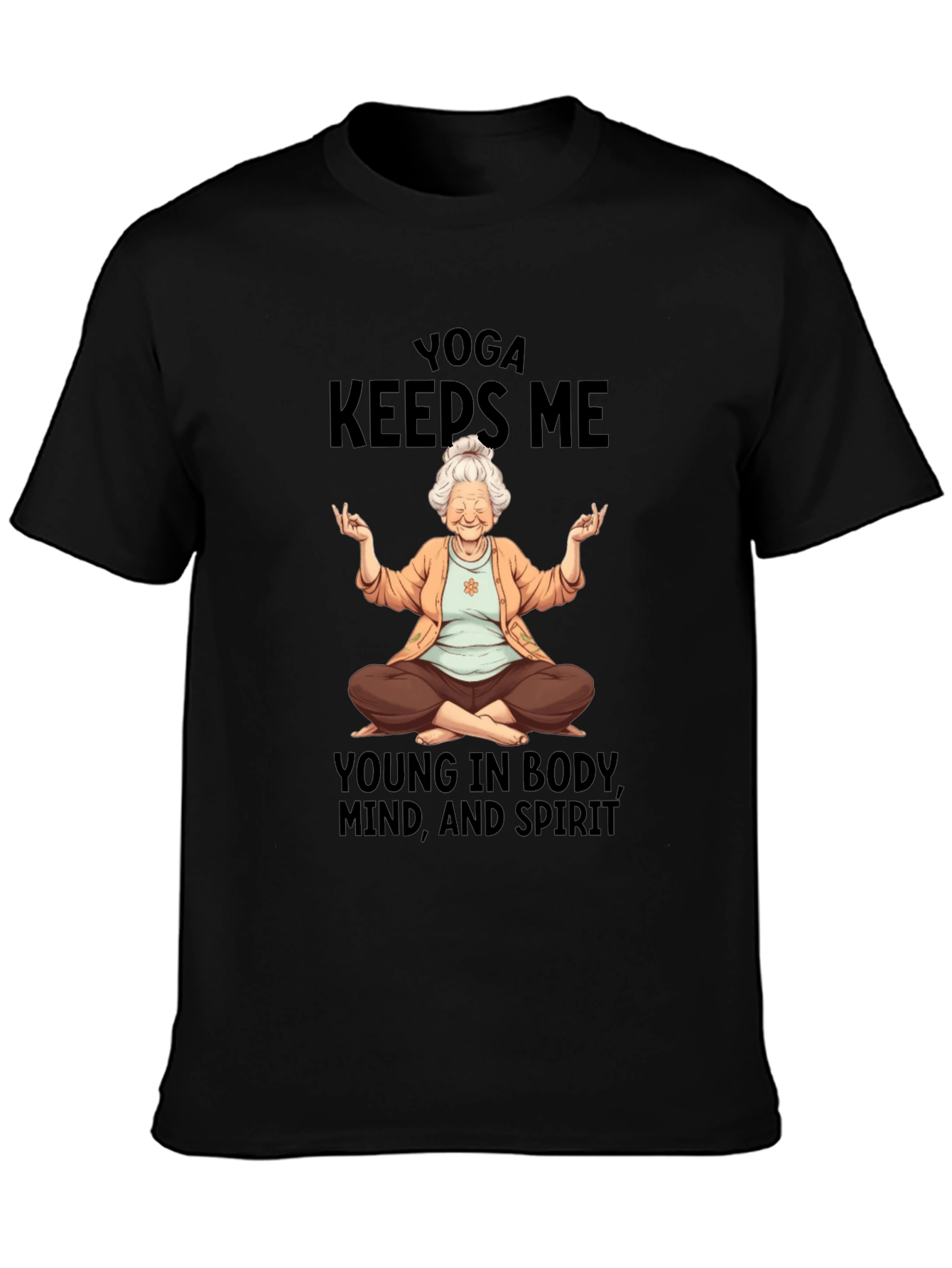 Yoga Keeps Me Young Graphic T-Shirt
