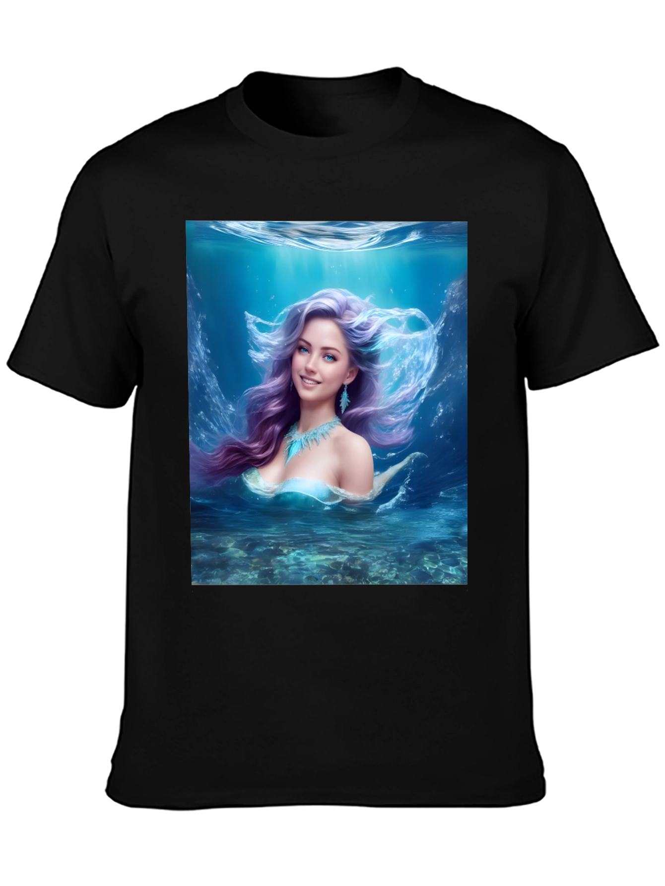 Mermaid Graphic Tee - Fantasy Underwater Design