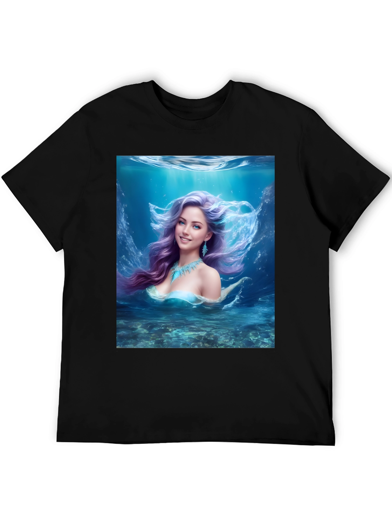 Mermaid Graphic Tee - Fantasy Underwater Design