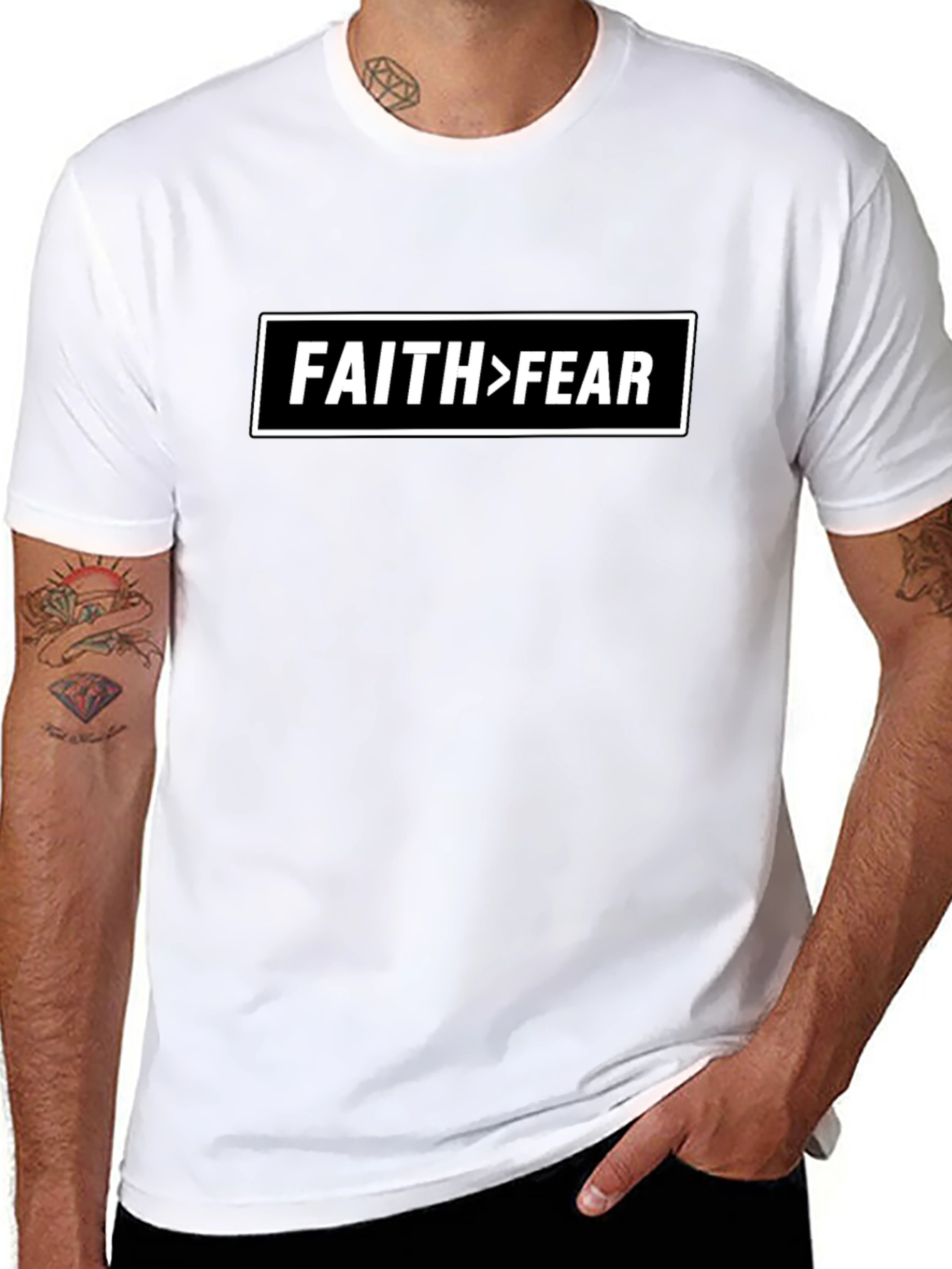 Faith Over Fear Graphic Tee - Mens T-Shirt