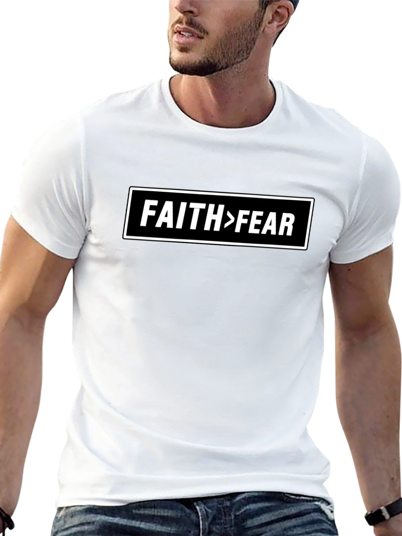 Faith Over Fear Graphic Tee - Mens T-Shirt