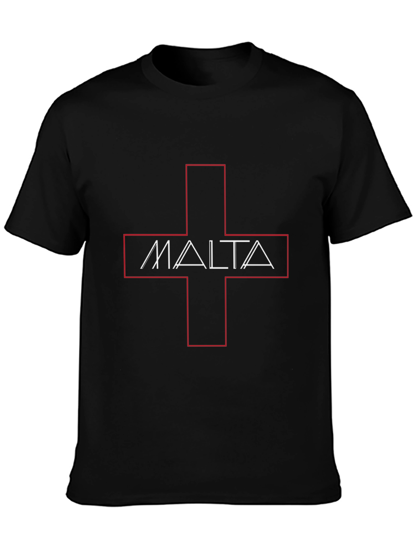 Malta T-Shirt with Red Cross Design - Classic Fit