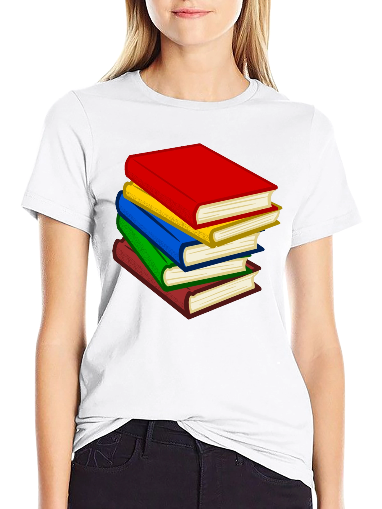 Stacked Books Graphic Tee - Readers Delight!