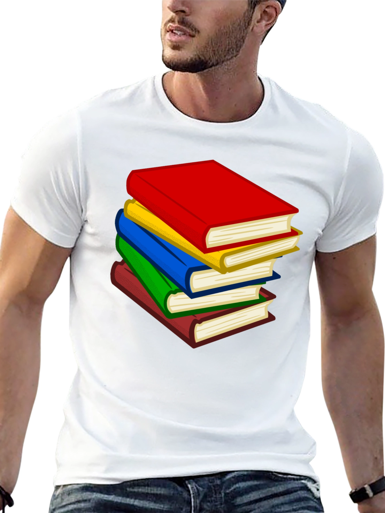 Stacked Books Graphic Tee - Readers Delight!