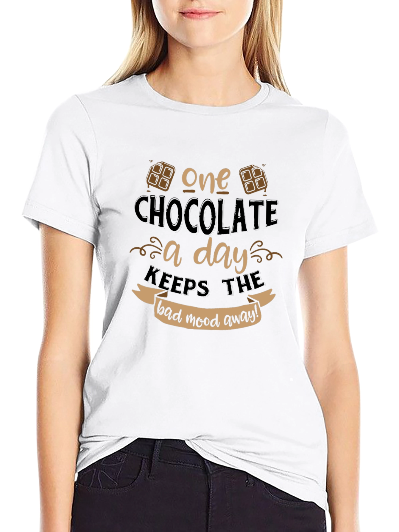 Chocolate a Day Keeps the Bad Mood Away T-Shirt