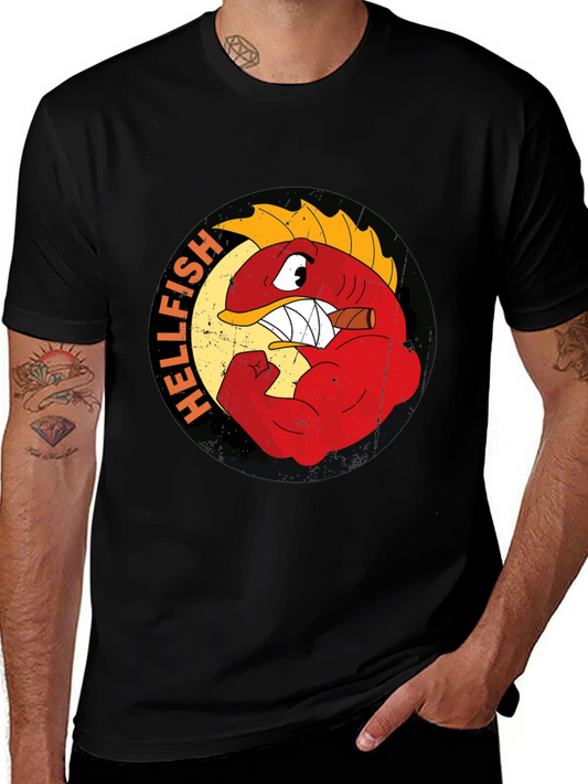 Hellfish Graphic T-Shirt - Black