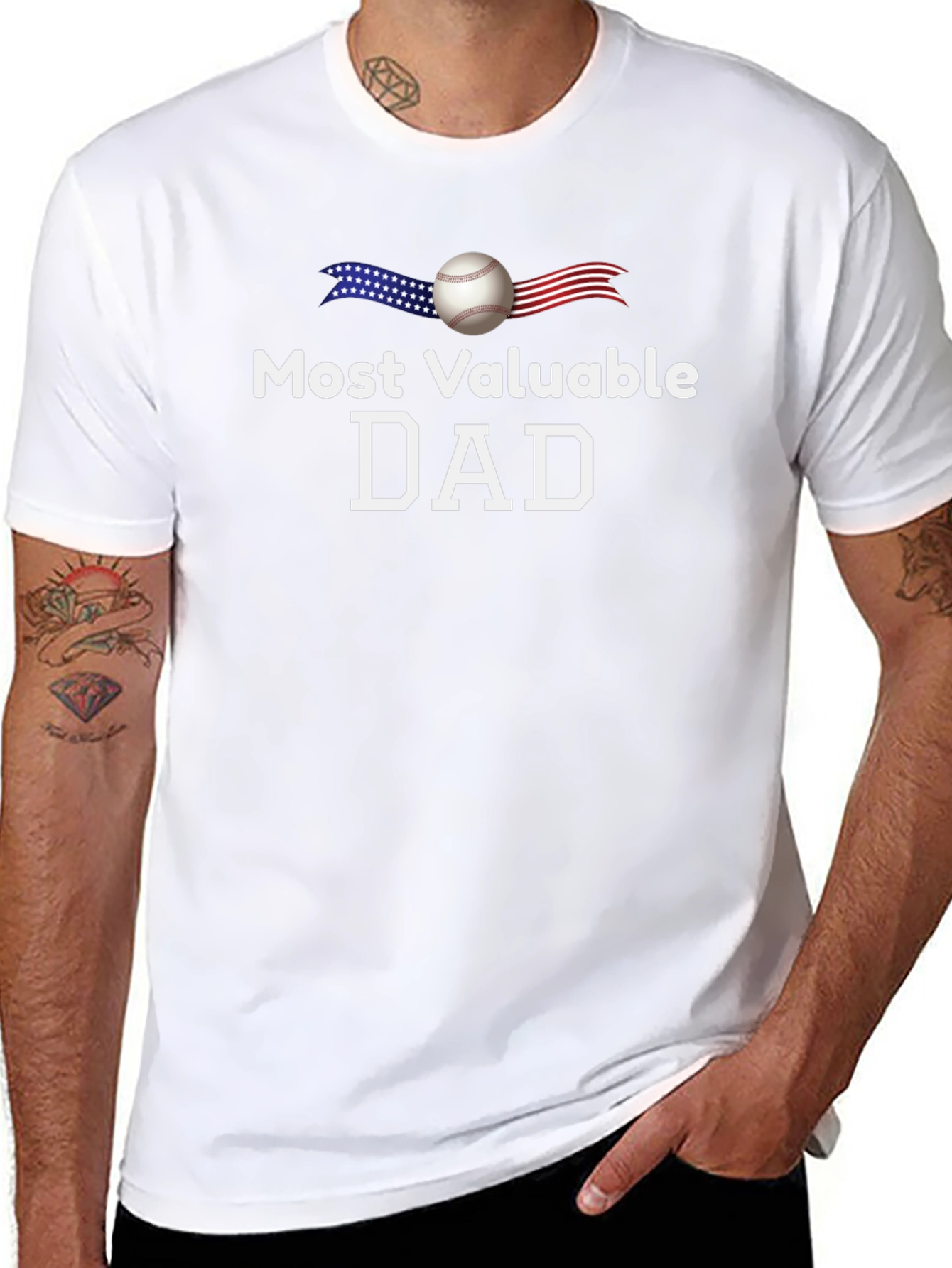 Most Valuable Dad Baseball T-Shirt