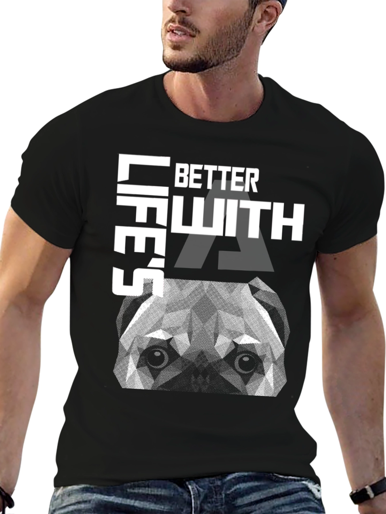 Better Lifes With a Pitbull Graphic T-Shirt