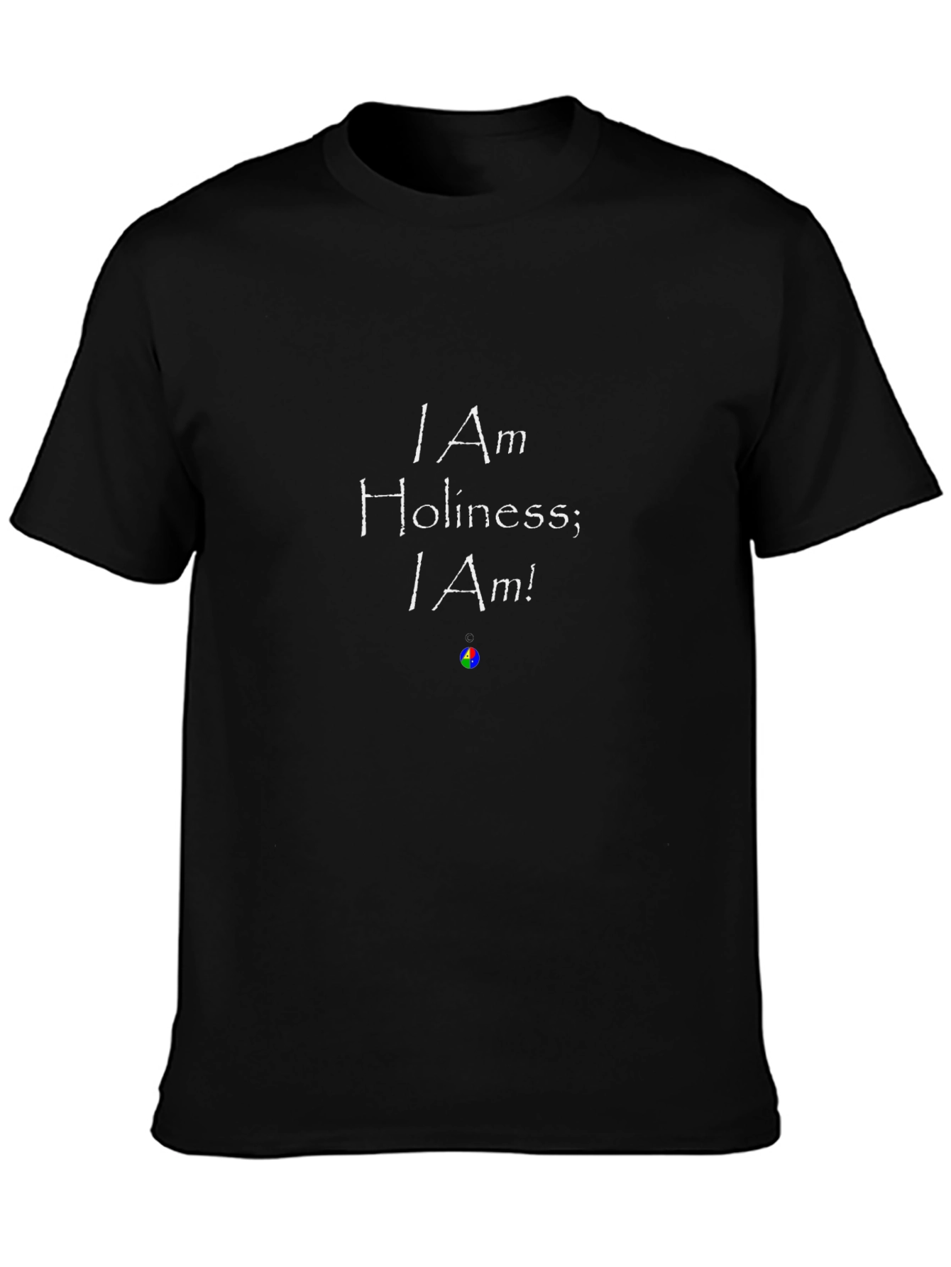 I Am Holiness Black Graphic T-Shirt