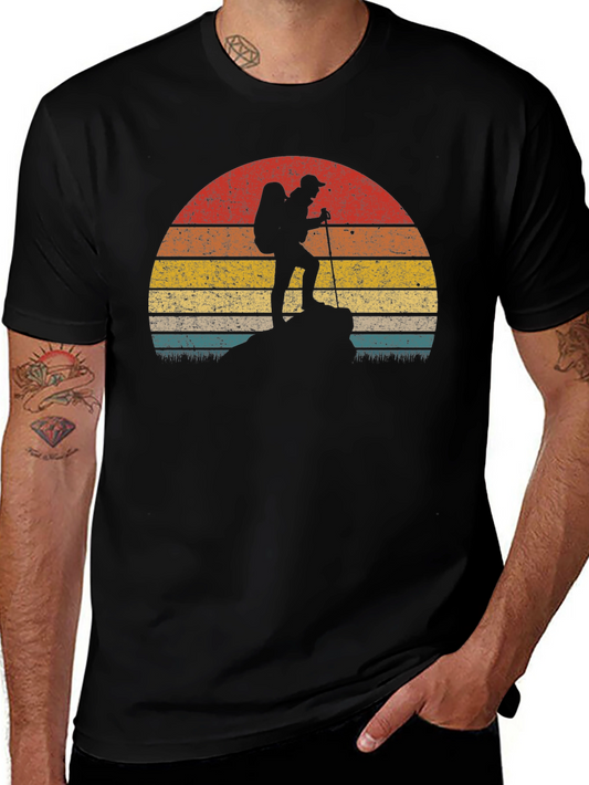 Vintage Hiker Graphic Tee - Adventure Ready