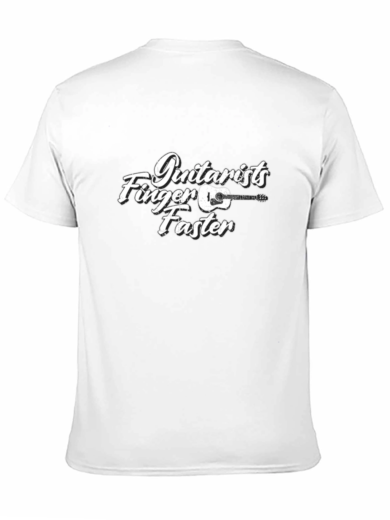Guitarist Fingers Faster Black Graphic Tee