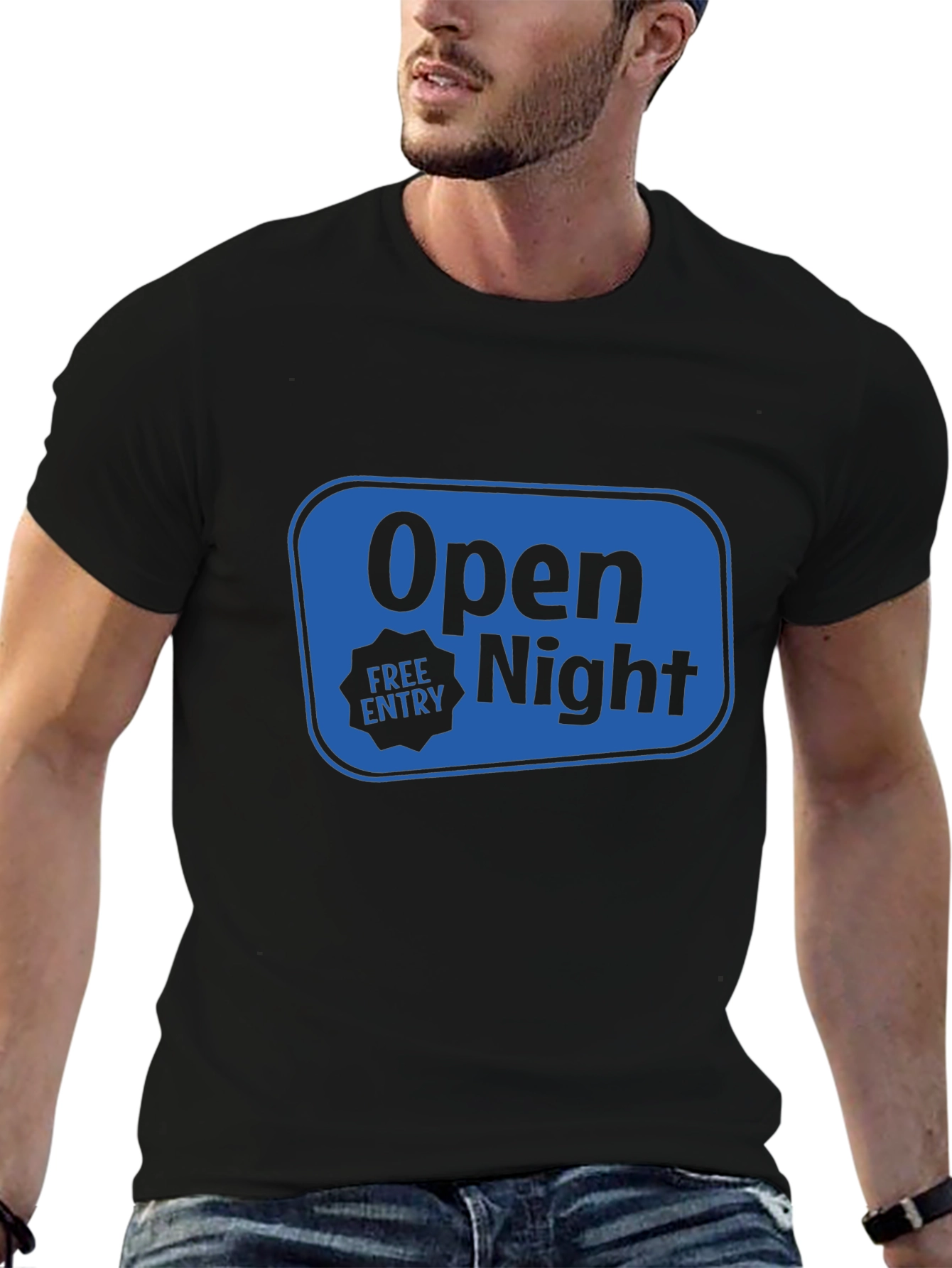 Open Night Free Entry Black T-Shirt
