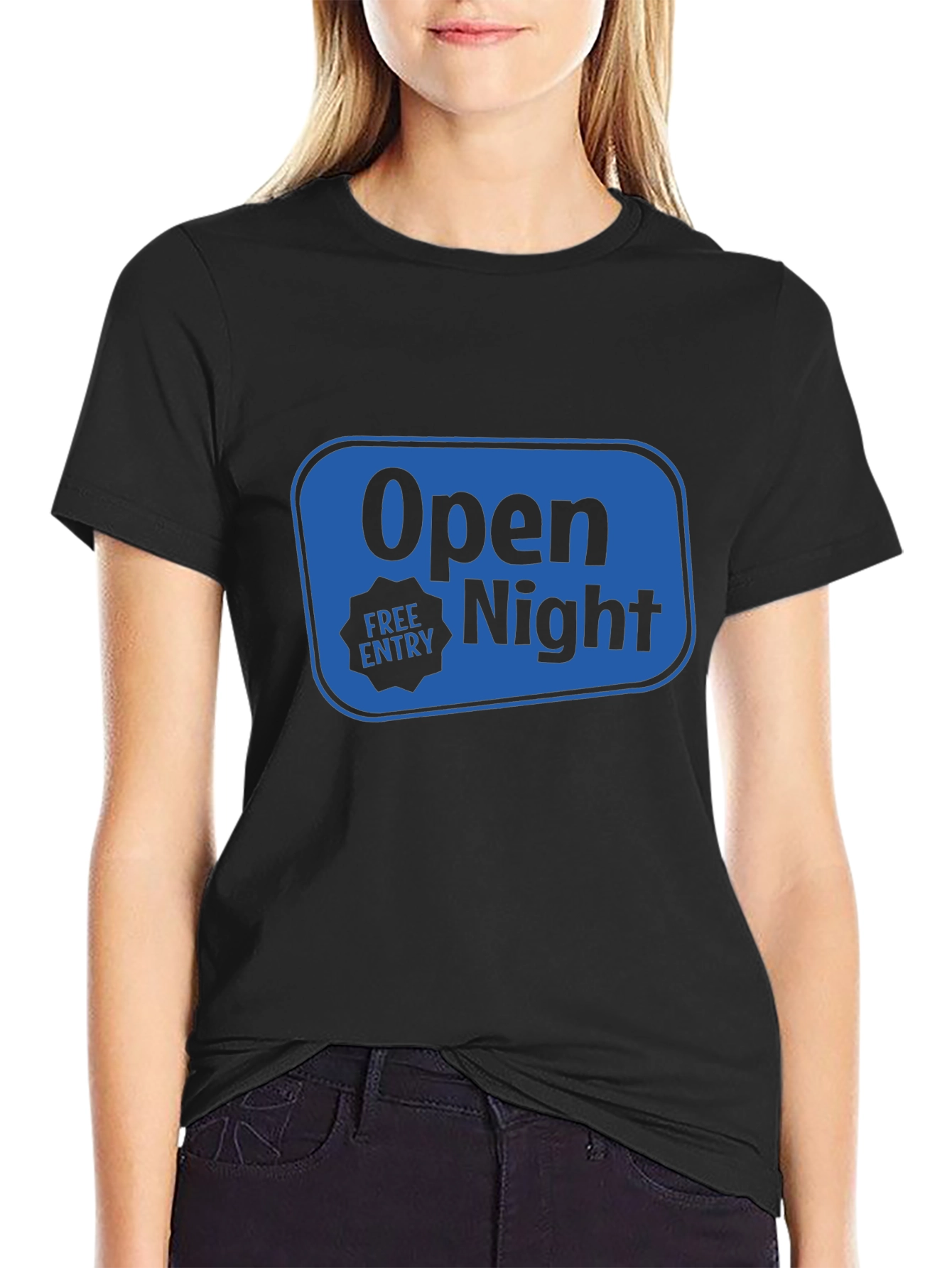 Open Night Free Entry Black T-Shirt