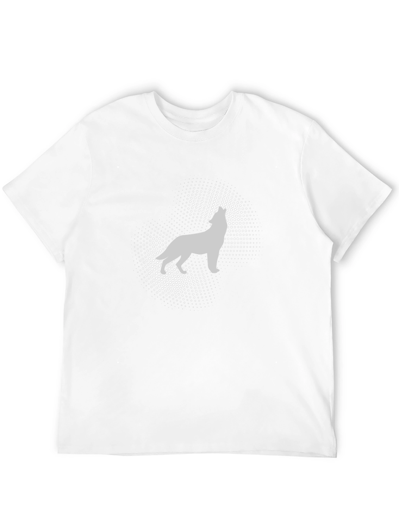 Wolf Silhouette Graphic Tee - Black Cotton T-Shirt